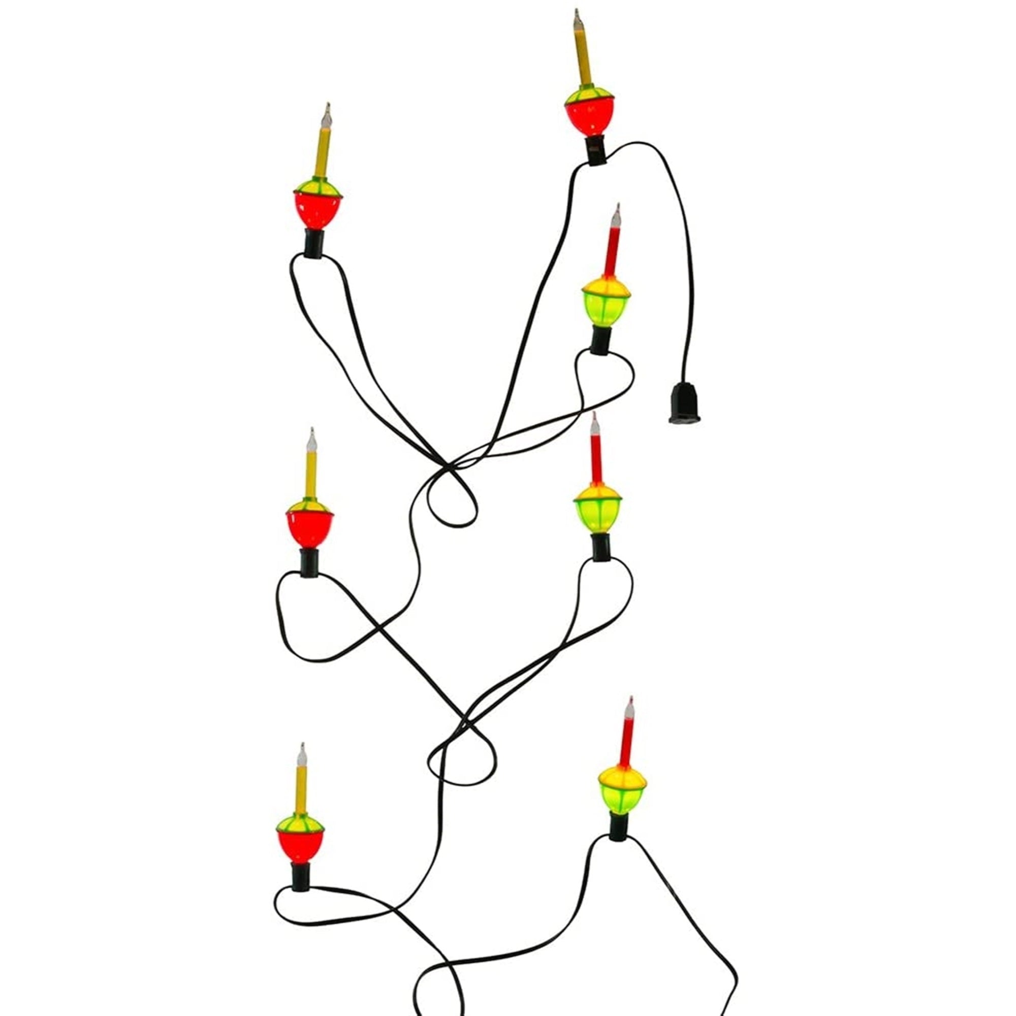 Kurt Adler Indoor/Outdoor Novelty String 7-Light Set, Bubble Lights Multicolor, 15'