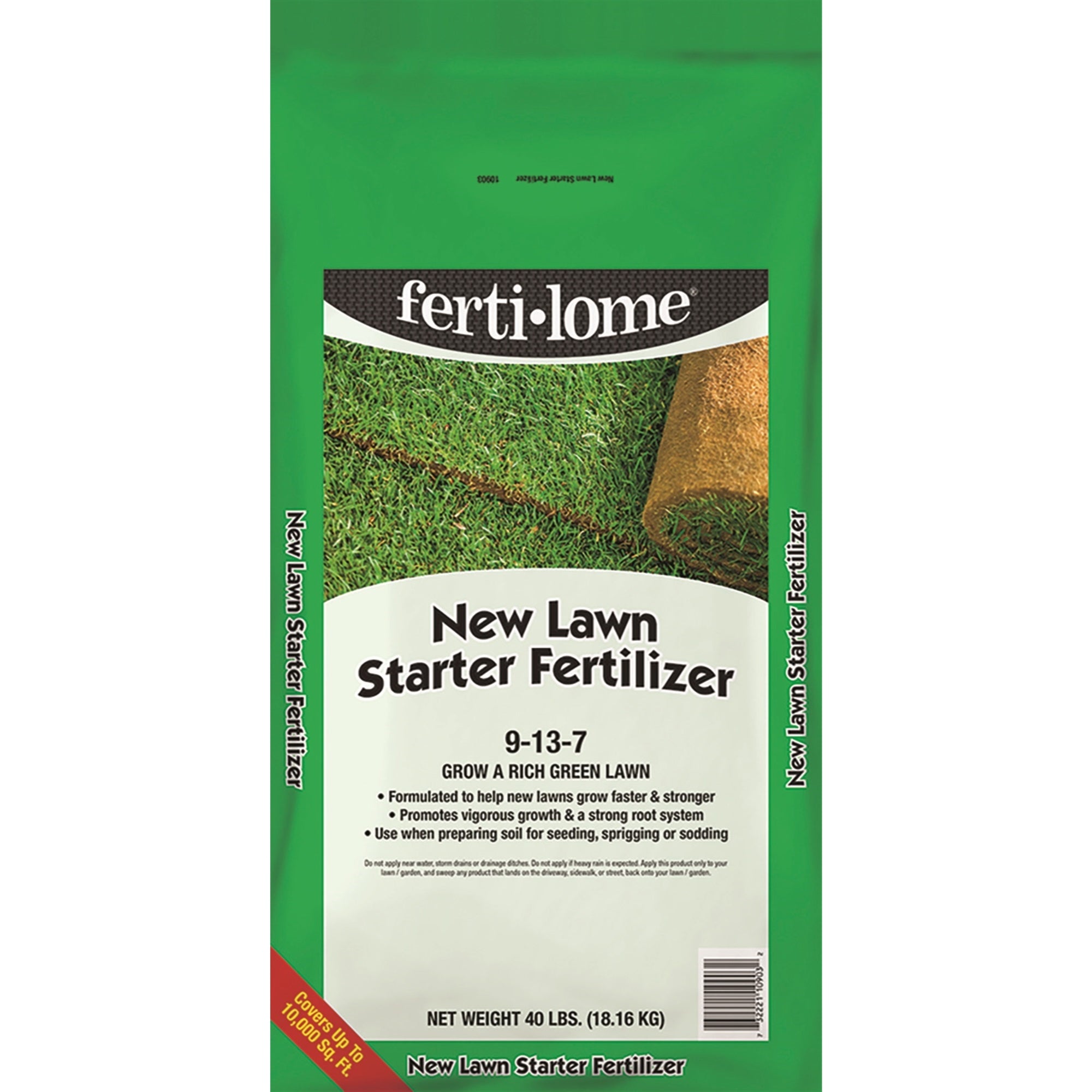 VPG Fertilome New Lawn Starter Fertilizer for a Rich Green Lawn, 9-13-7