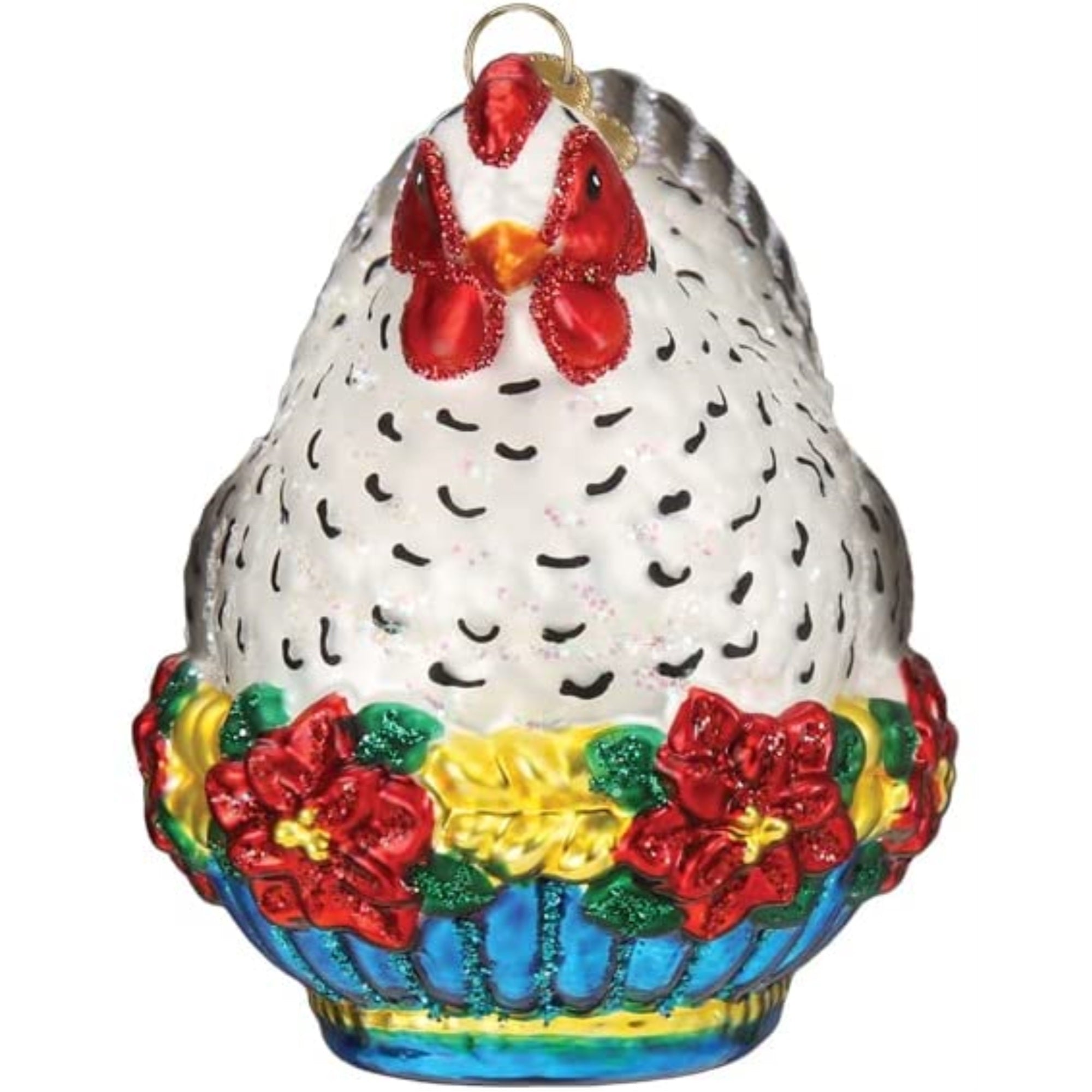 Old World Christmas Blown Glass Ornament for Christmas Tree, French Hen