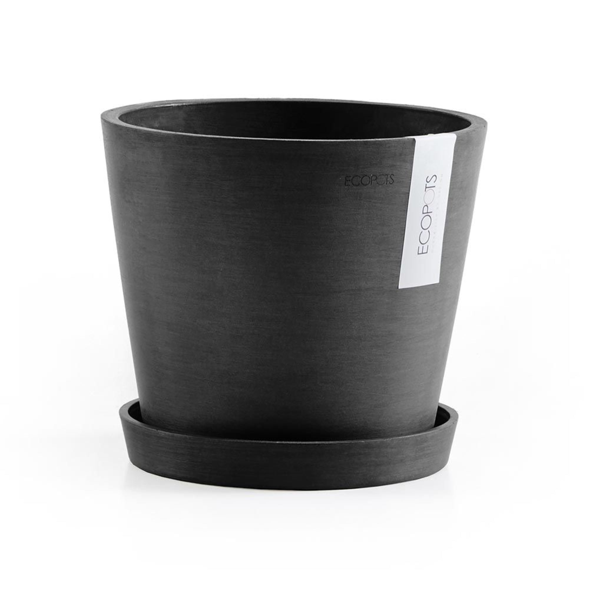 Ecopots Amsterdam Durable Modern Round In/Outdoor Recycled-Based Composite Flower Pot Planter