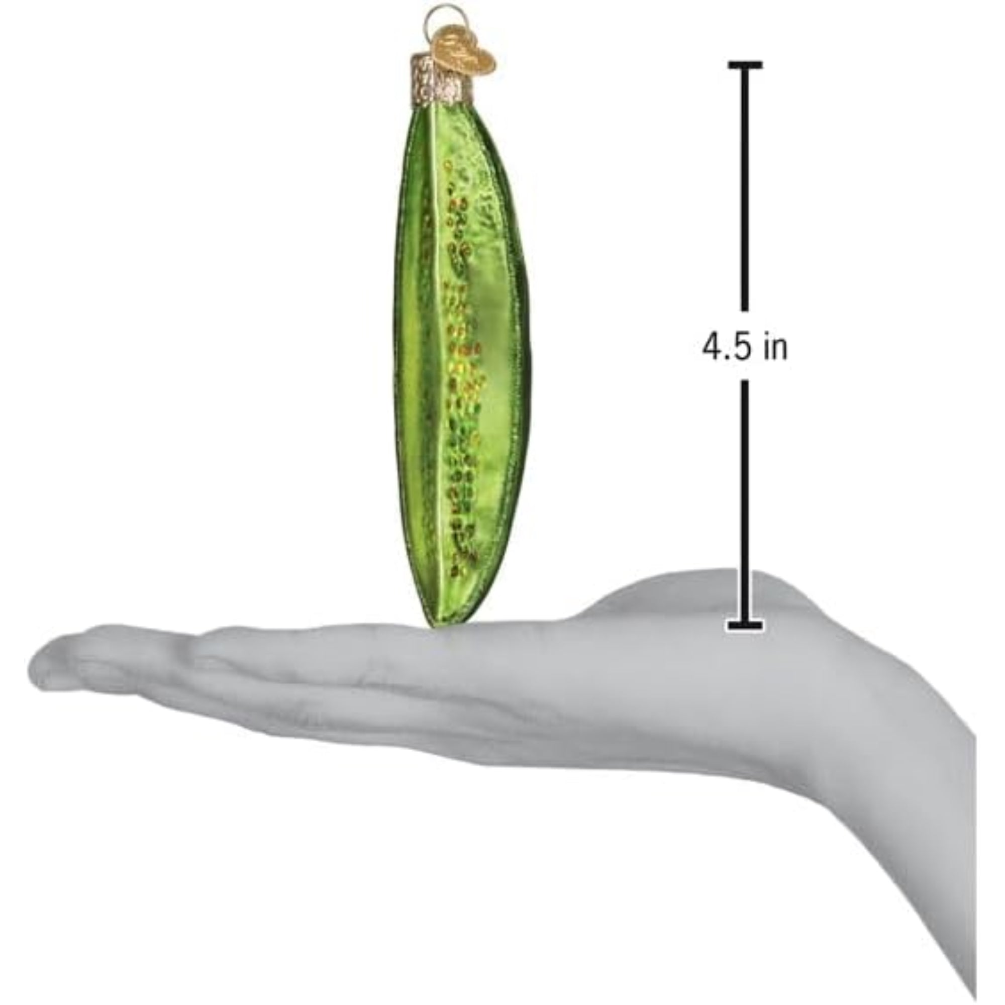 Old World Christmas Blown Glass Ornament for Christmas Tree, Pickle Spear (with OWC Gift Box)
