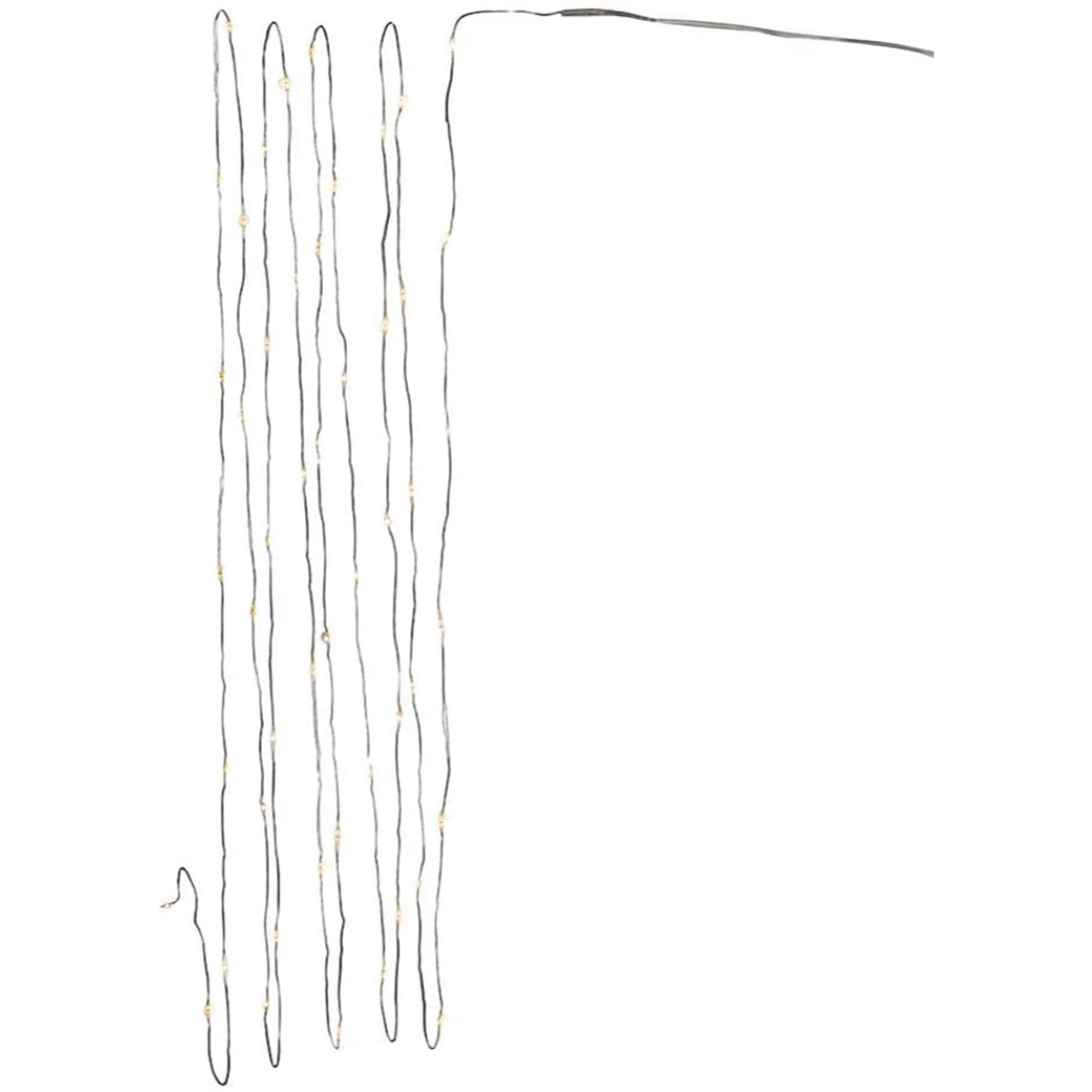 Kurt Adler Indoor Battery Operated 50 LED Warm White Fairy Light Set with Timer, 19'