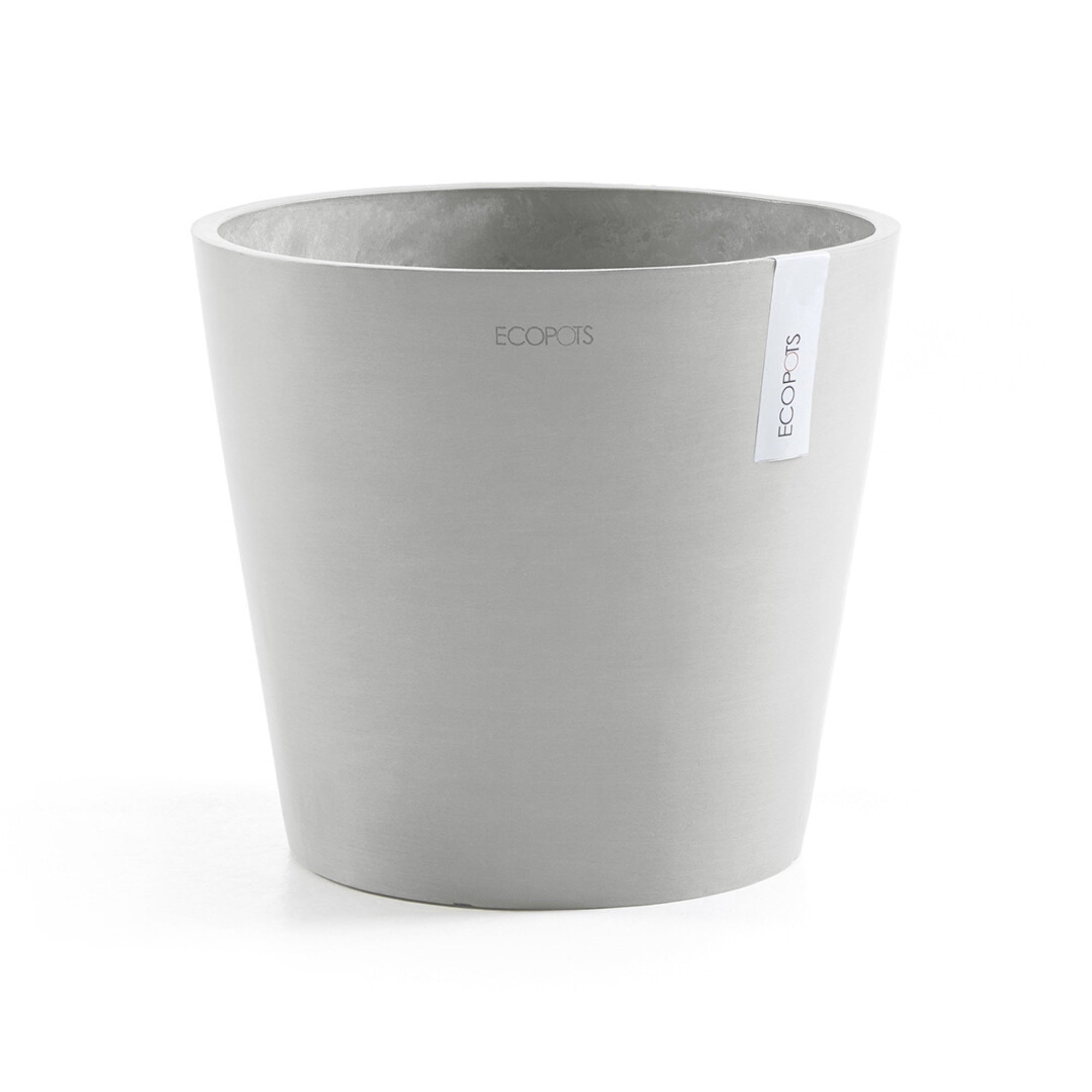 Ecopots Amsterdam Durable Modern Round In/Outdoor Recycled-Based Composite Flower Pot Planter