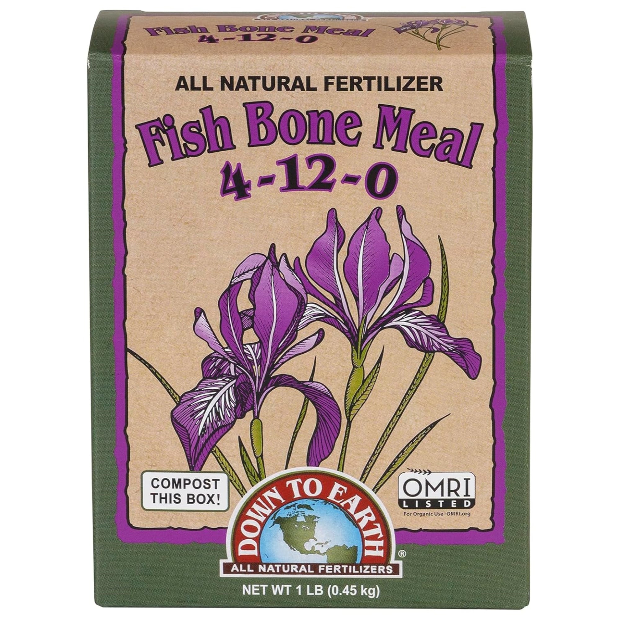 Down to Earth Organic Fish Bone Meal Fertilizer Mix 4-12-0