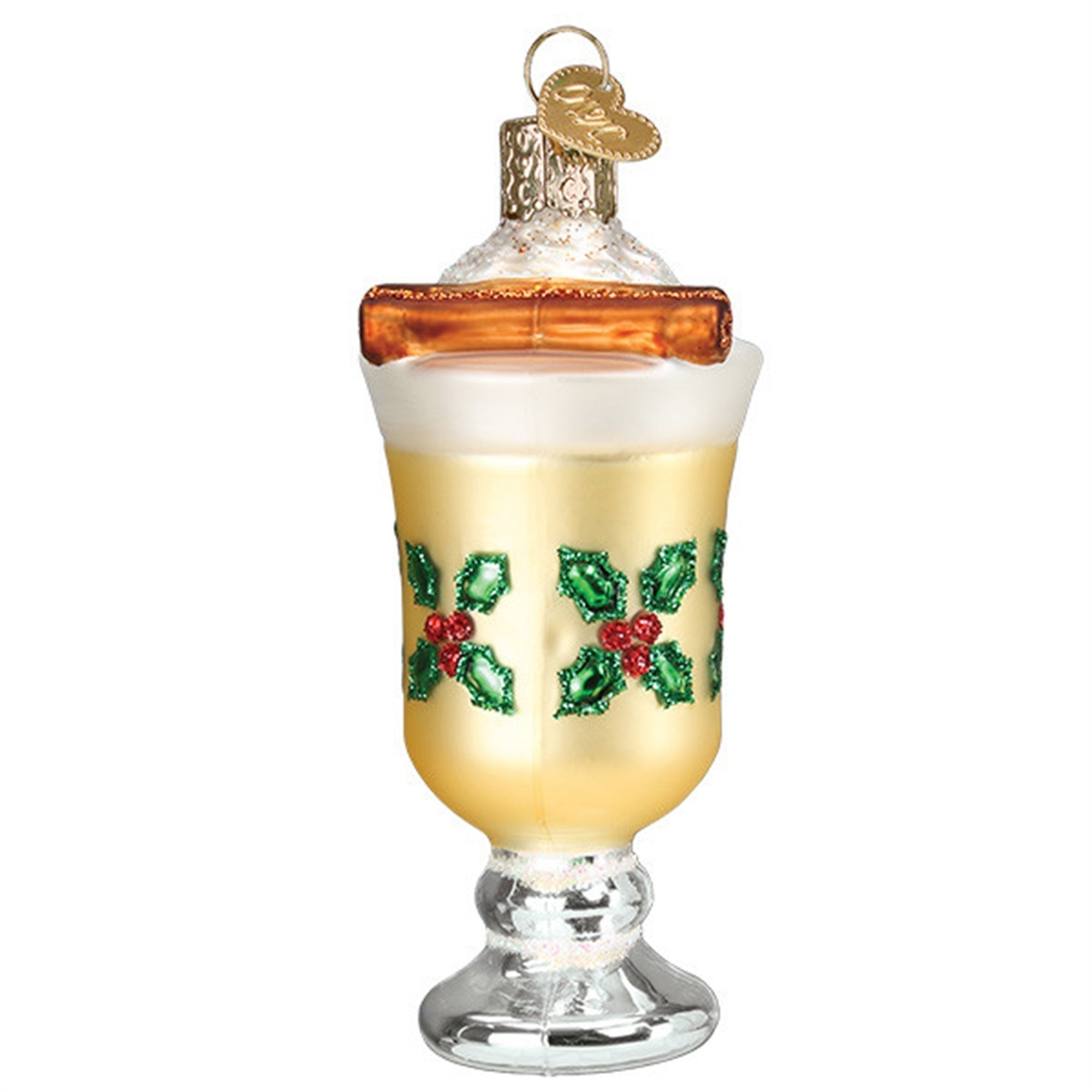 Old World Christmas Blown Glass Ornament for Christmas Tree, Eggnog