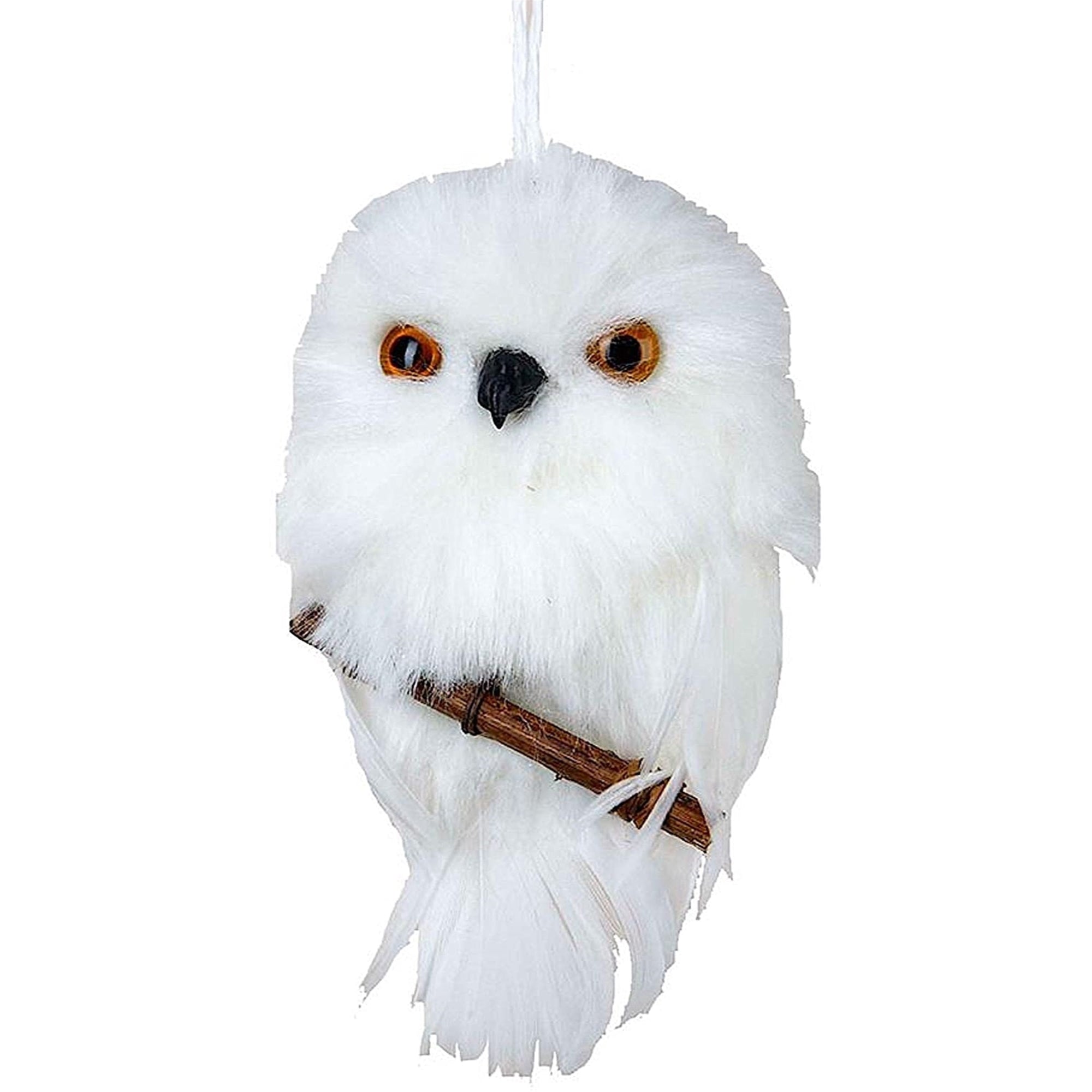 Kurt Adler Plush Ornament for Christmas Tree, White Owl
