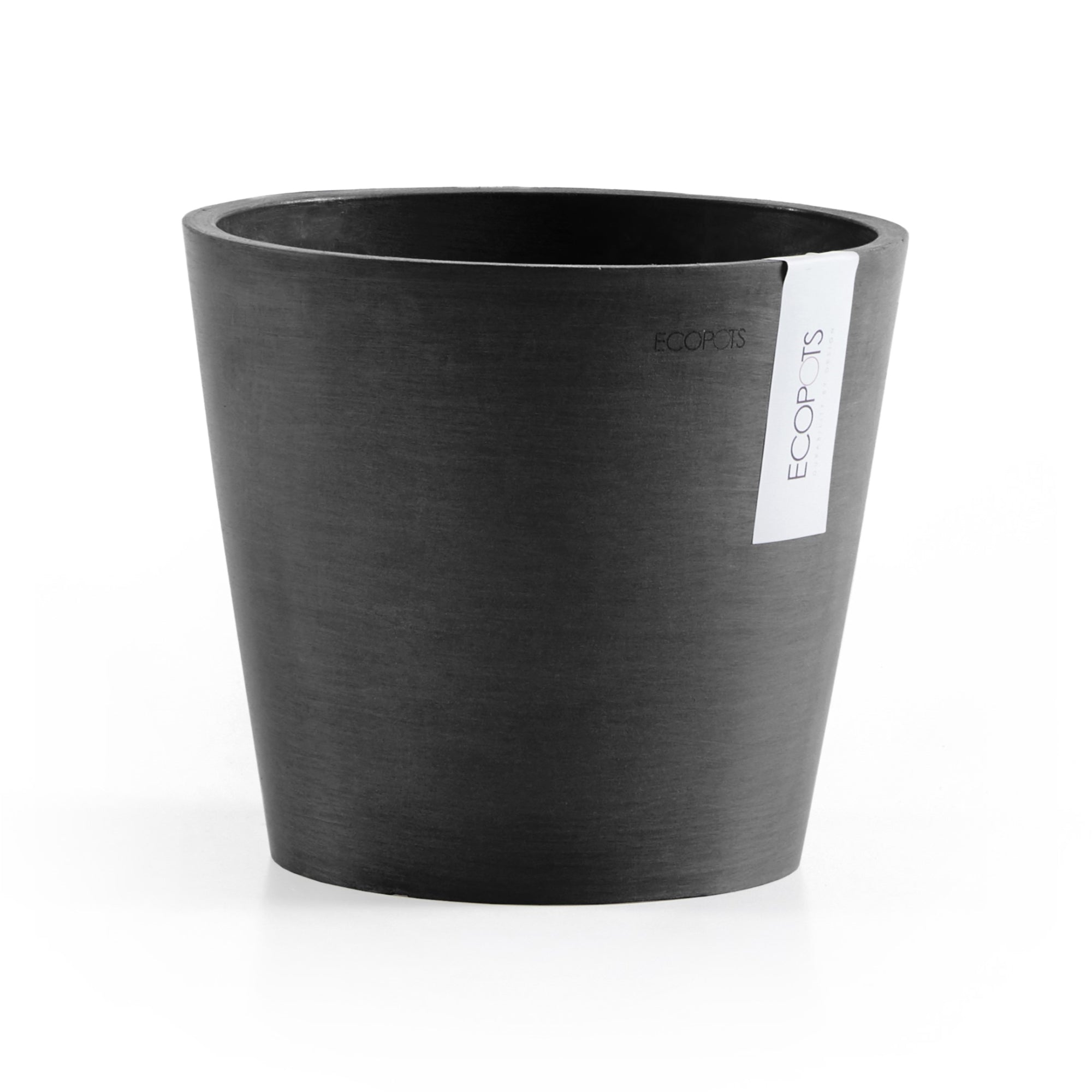 Ecopots Amsterdam Durable Modern Round In/Outdoor Recycled-Based Composite Flower Pot Planter
