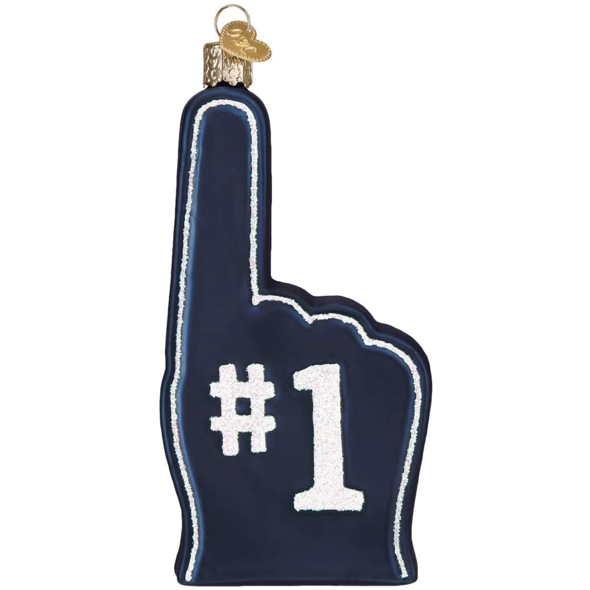 Old World Christmas Blown Glass Ornament for Christmas Tree, Los Angeles Chargers Foam Finger