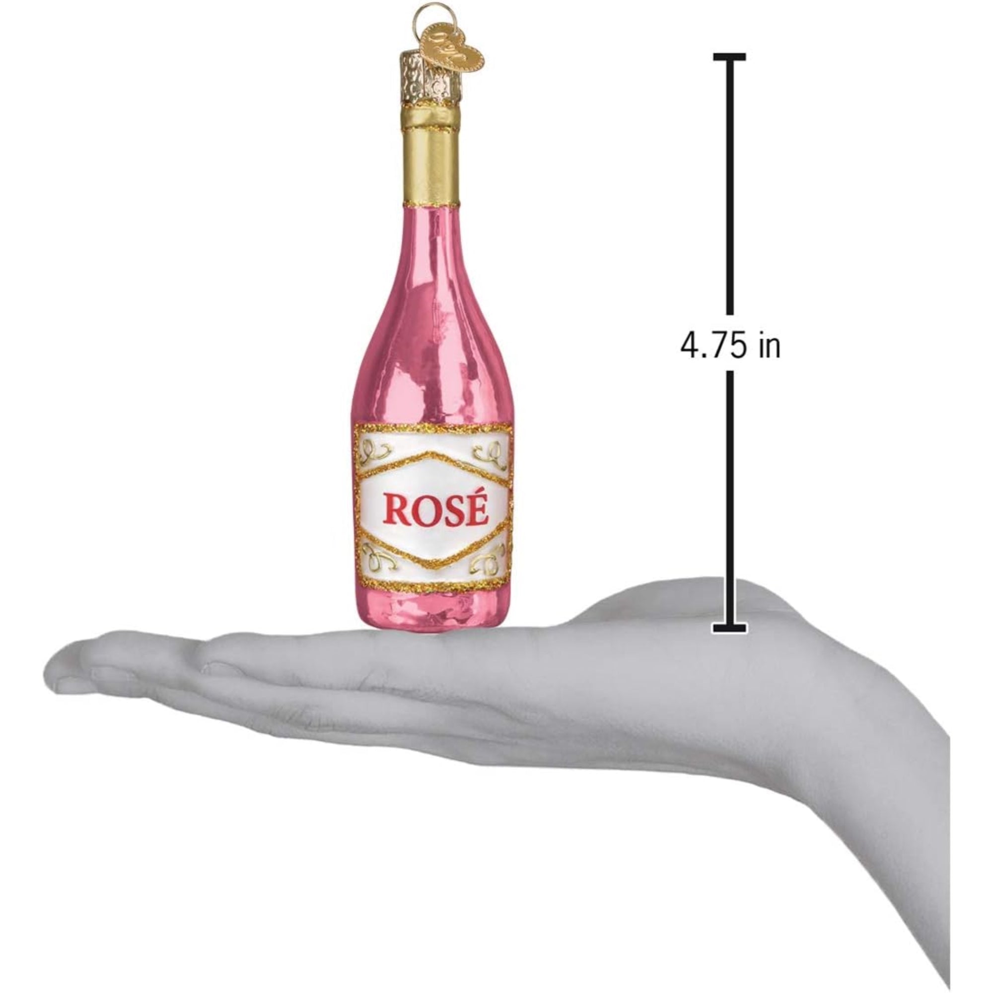 Old World Christmas Blown Glass Ornament for Christmas Tree, Rose Wine (with OWC Gift Box)