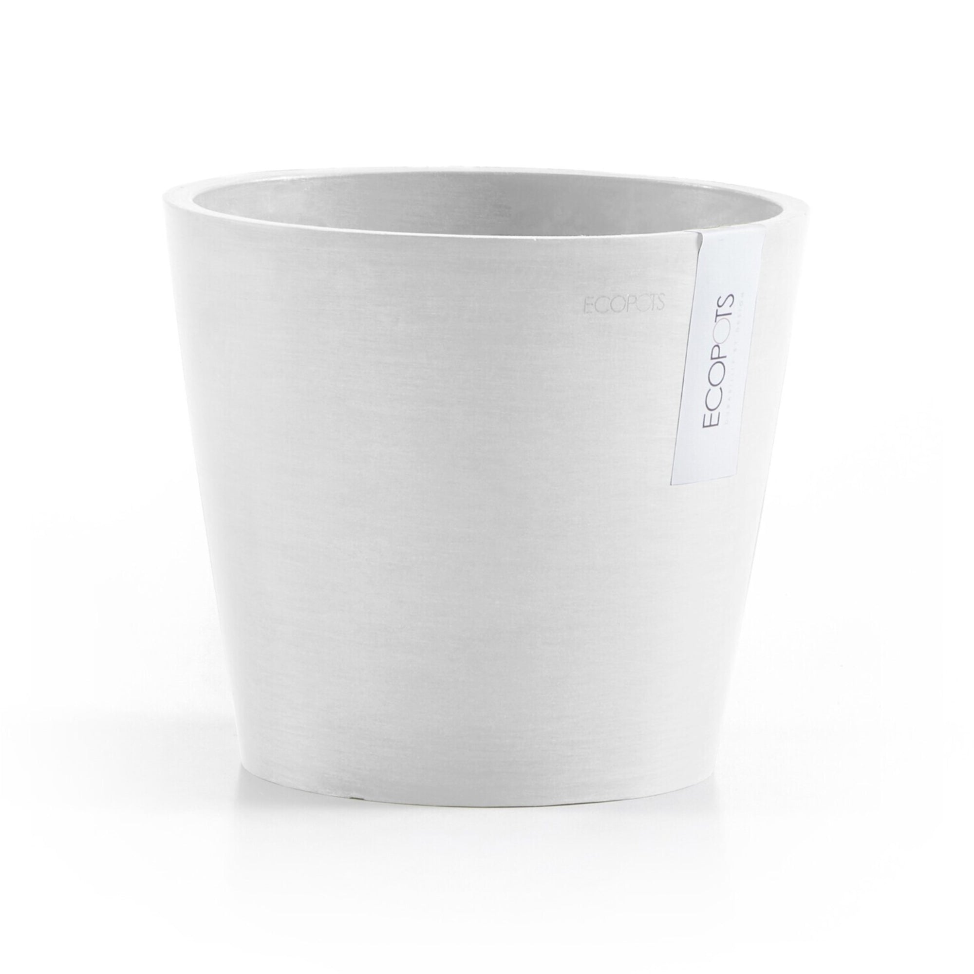 Ecopots Amsterdam Durable Modern Round In/Outdoor Recycled-Based Composite Flower Pot Planter