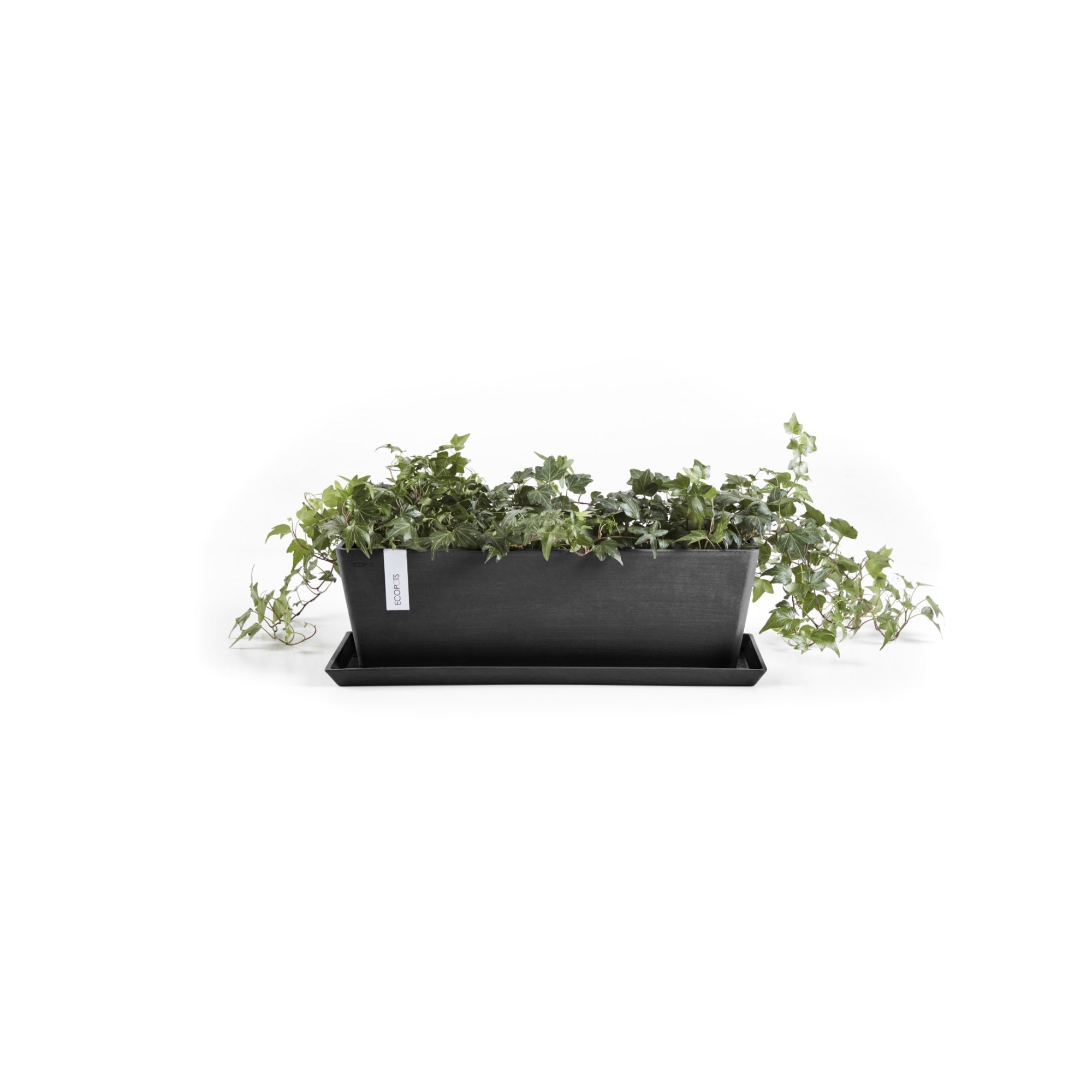 Ecopots Bruges Durable Modern Rectangular Indoor/Outdoor Recycled-Based Composite Flower Pot Planter