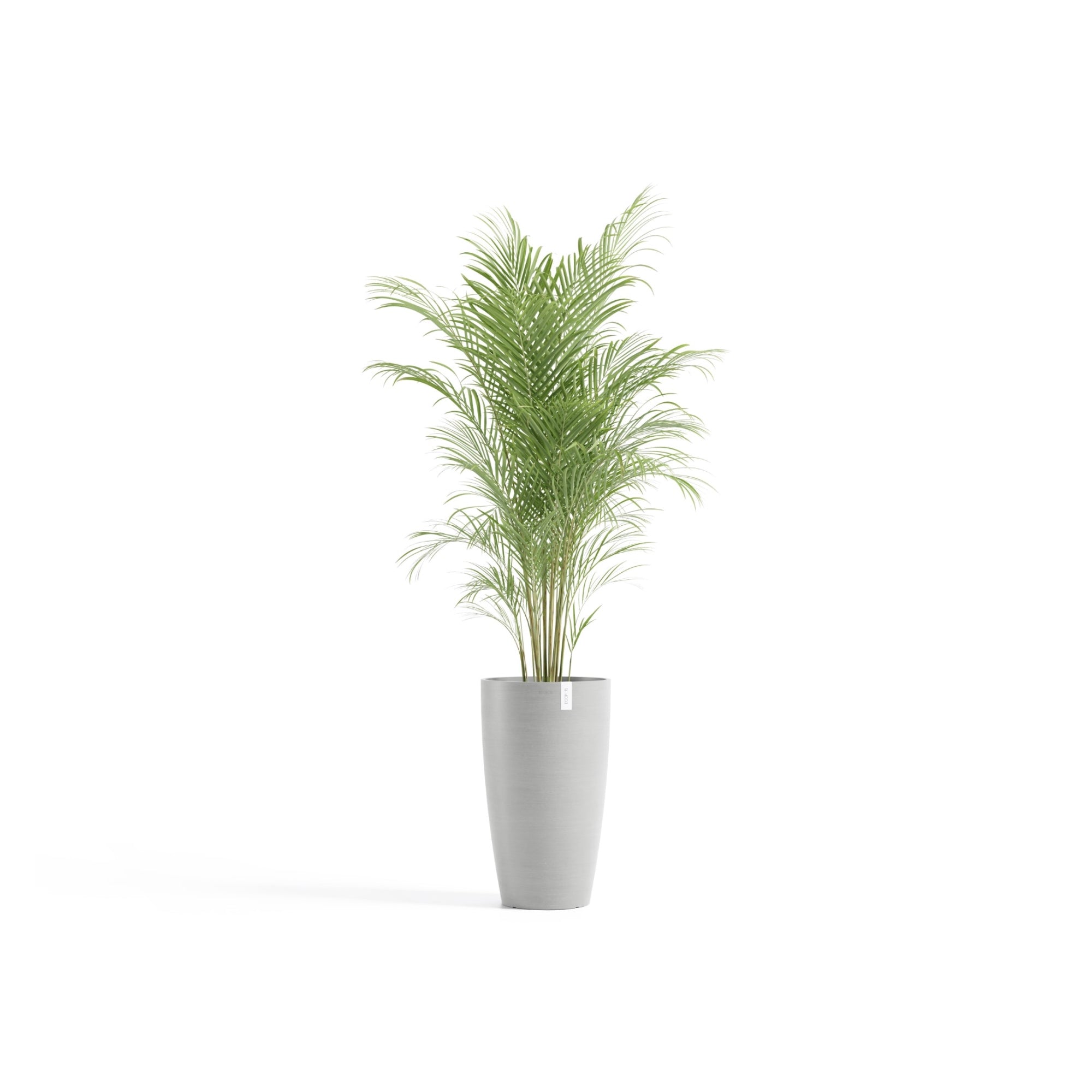 Ecopots Stockholm High Durable Modern Round Indoor/Outdoor Recycled-Based Composite Flower Pot Planter, 23.5"