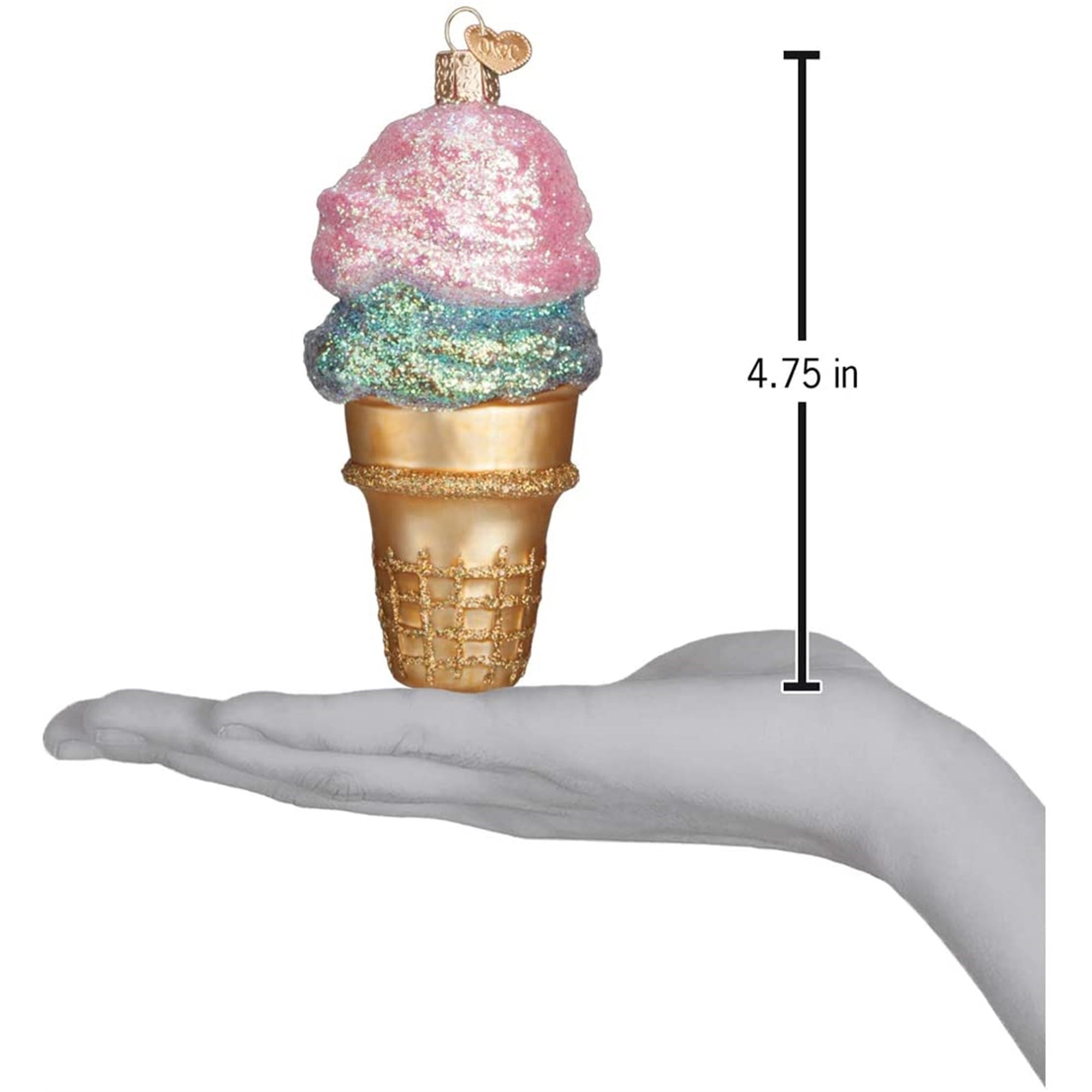 Old World Christmas Blown Glass Ornament for Christmas Tree, Double Dip