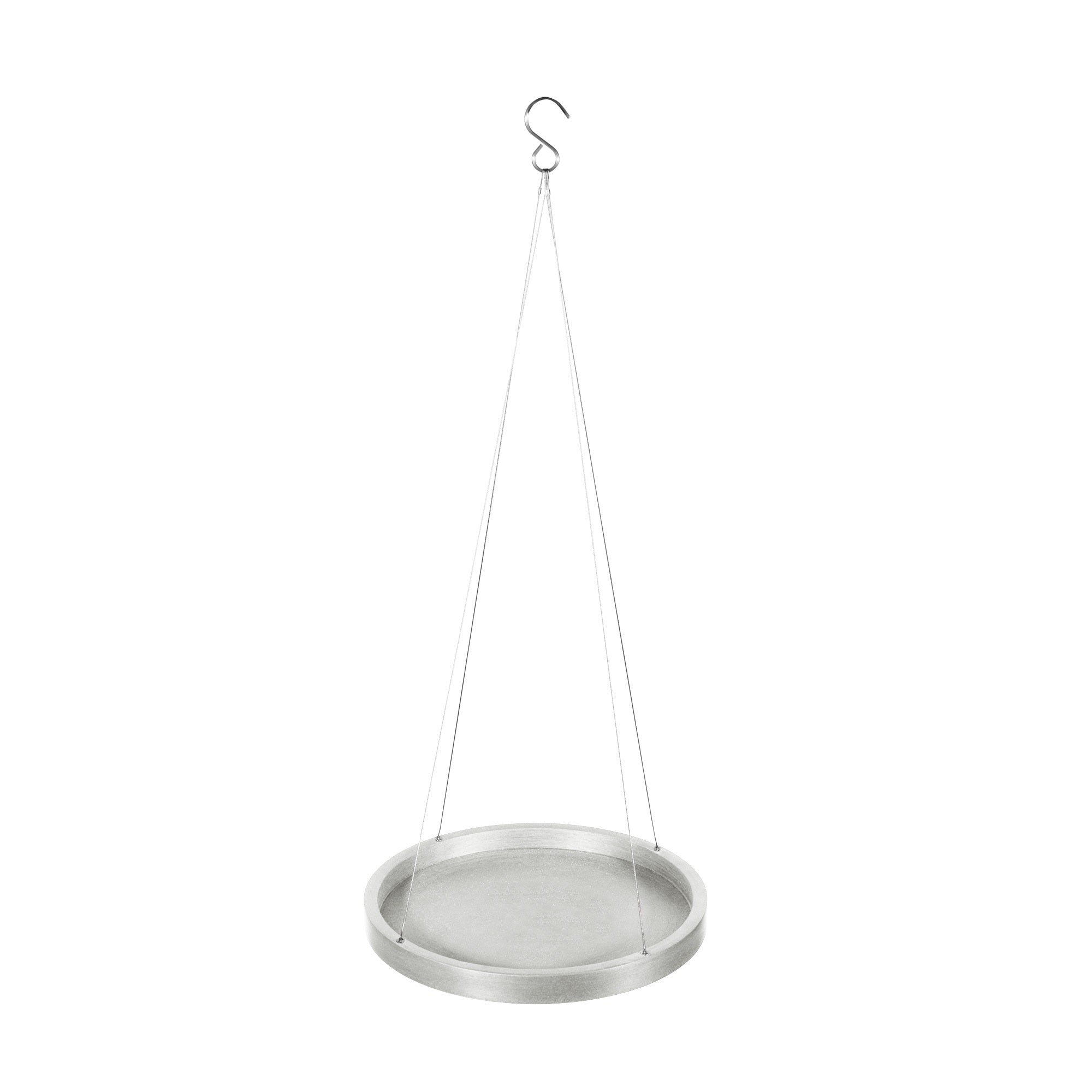 Ecopots Indoor/Outdoor Round Recycled Plastic Modern Hanging Saucer, 14"