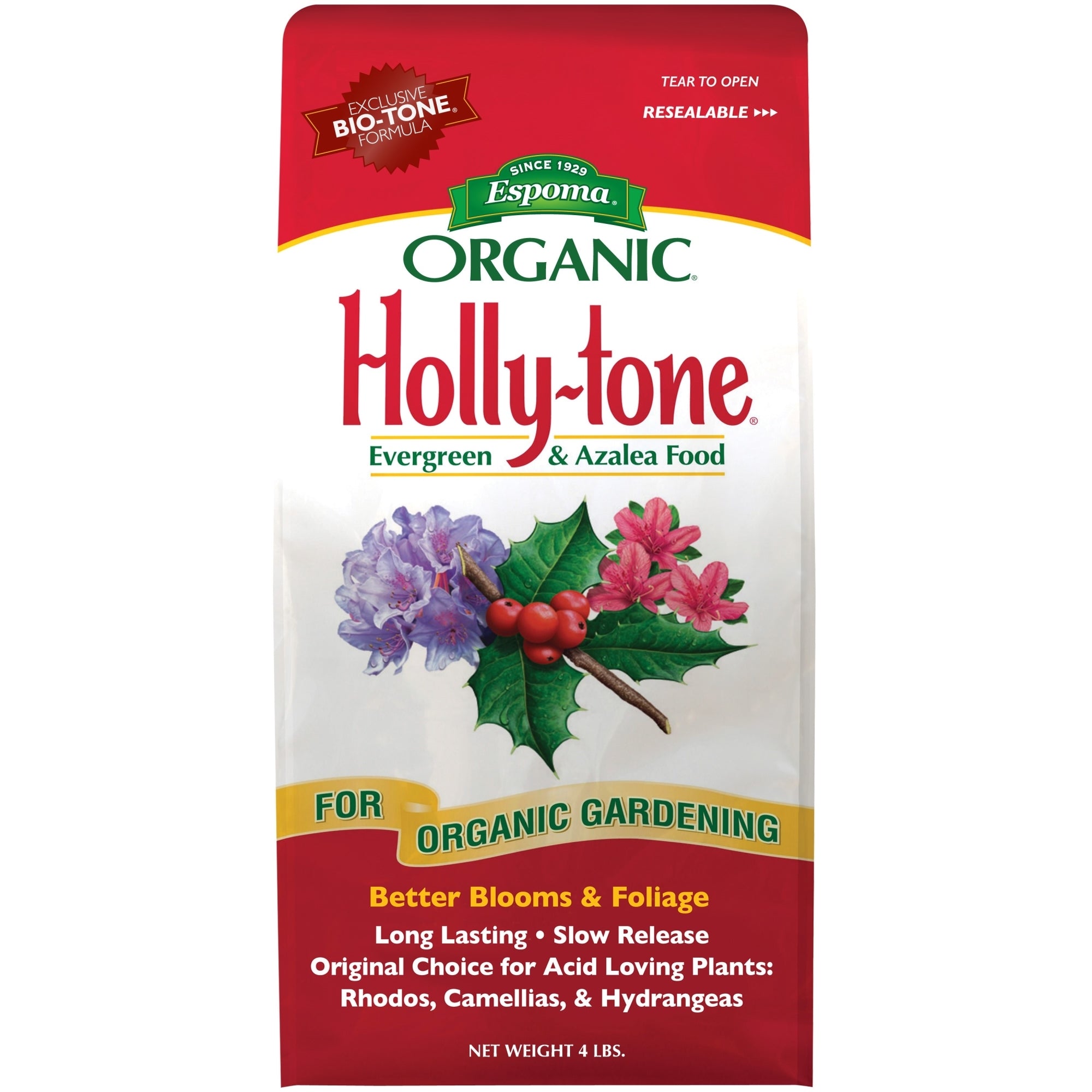 Espoma Organic Holly-tone 4-3-4 Evergreen & Azalea Plant Food for Acid Loving Plants, Better Blooms & Foliage