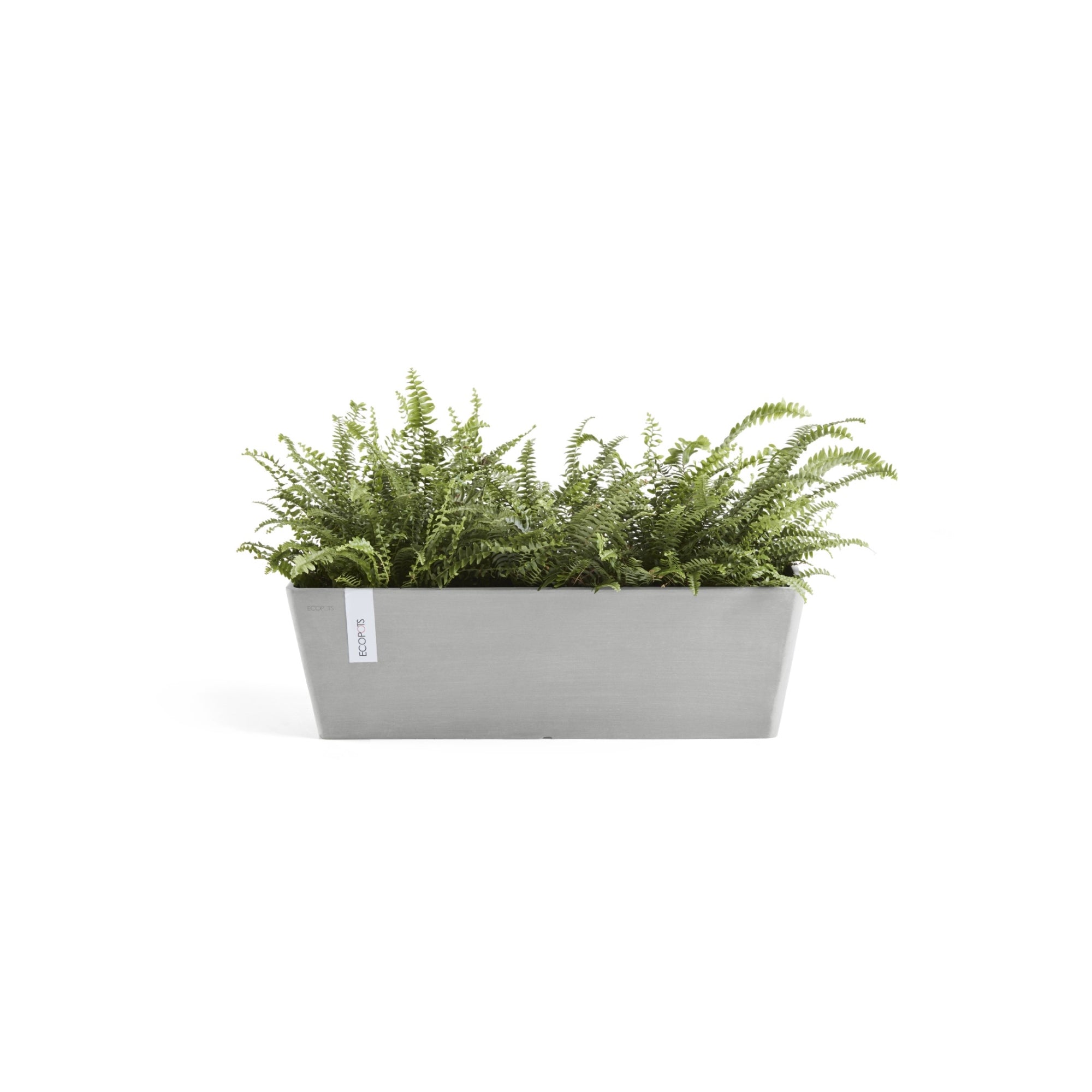 Ecopots Bruges Durable Modern Rectangular Indoor/Outdoor Recycled-Based Composite Flower Pot Planter