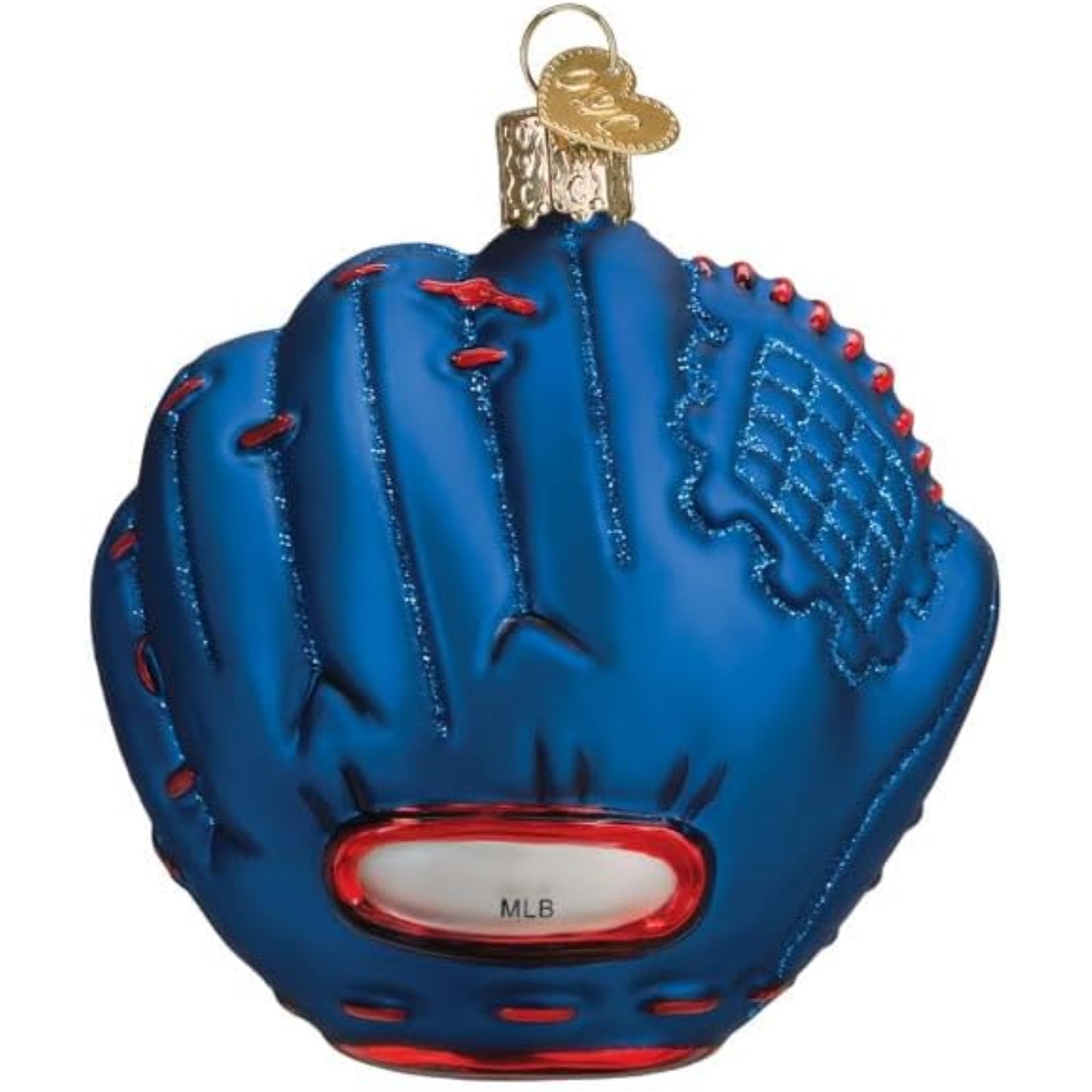 Old World Christmas Blown Glass Ornament for Christmas Tree, Chicago Cubs Baseball Mitt (with OWC Gift Box)