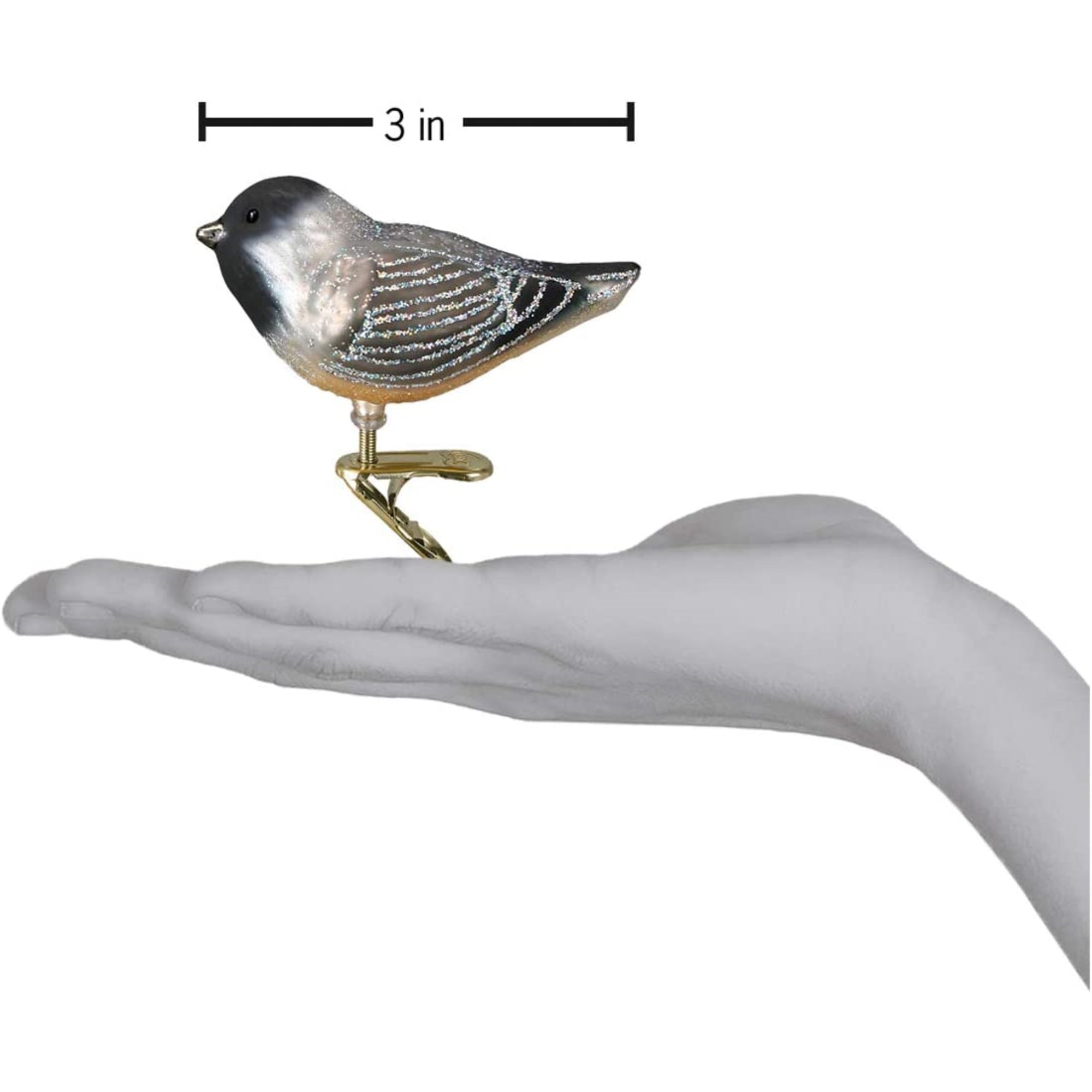 Old World Christmas 18068 Glass Blown Cherry Chickadee Ornament