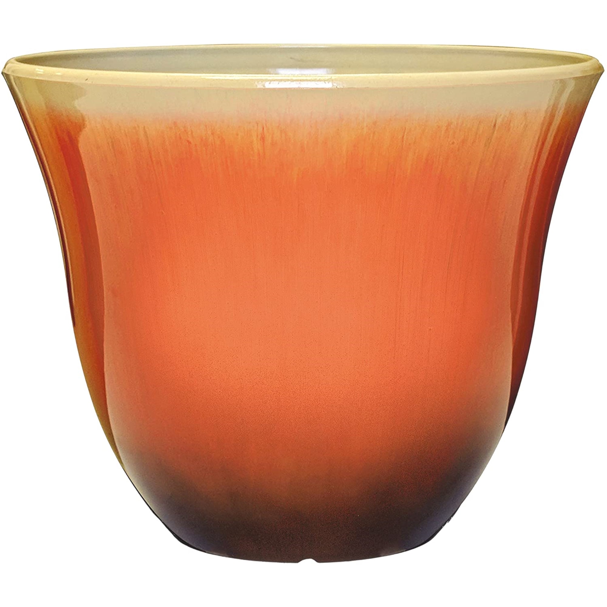 Classic Home and Garden Indoor/Outdoor Round Honeysuckle Resin Flower Pot Planter