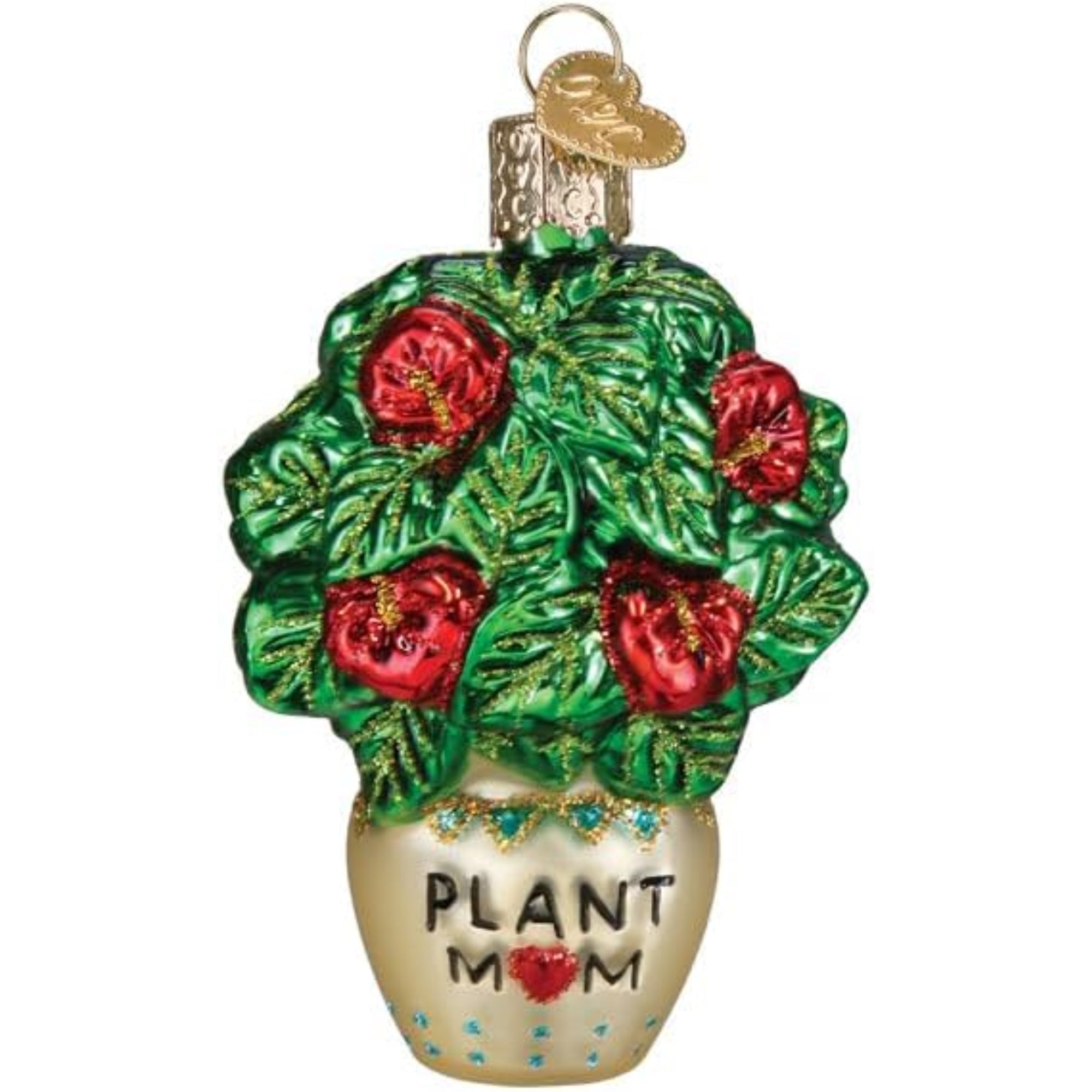 Old World Christmas Blown Glass Ornament for Christmas Tree, Plant Mom (with OWC Gift Box)