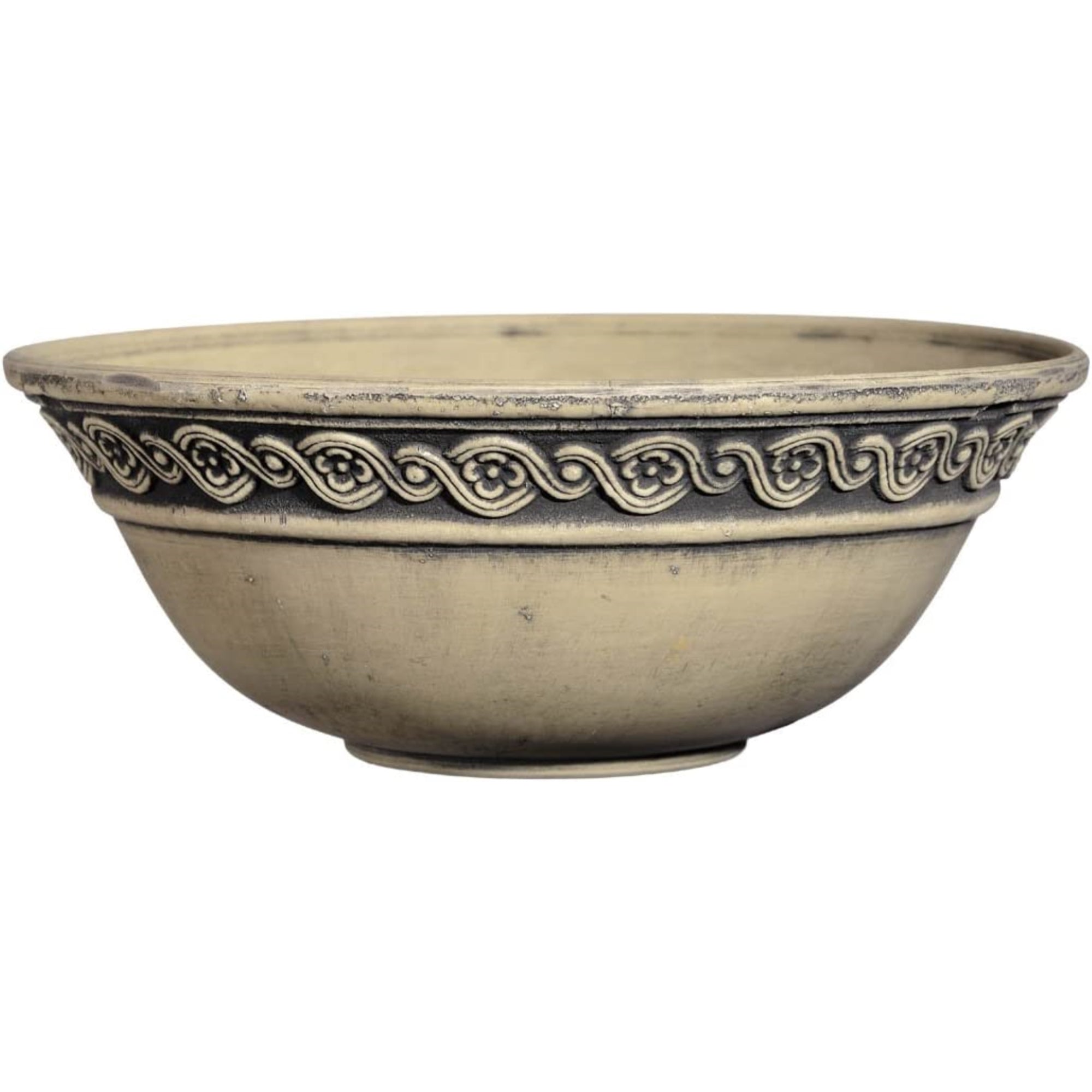Classic Home and Garden Corinthian Resin Flower Pot Planter Bowl 12"