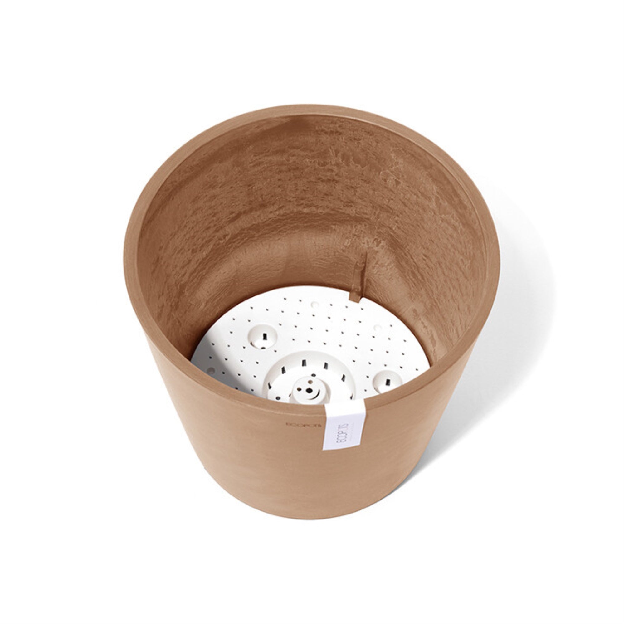 Ecopots Amsterdam Durable Modern Round In/Outdoor Recycled-Based Composite Flower Pot Planter