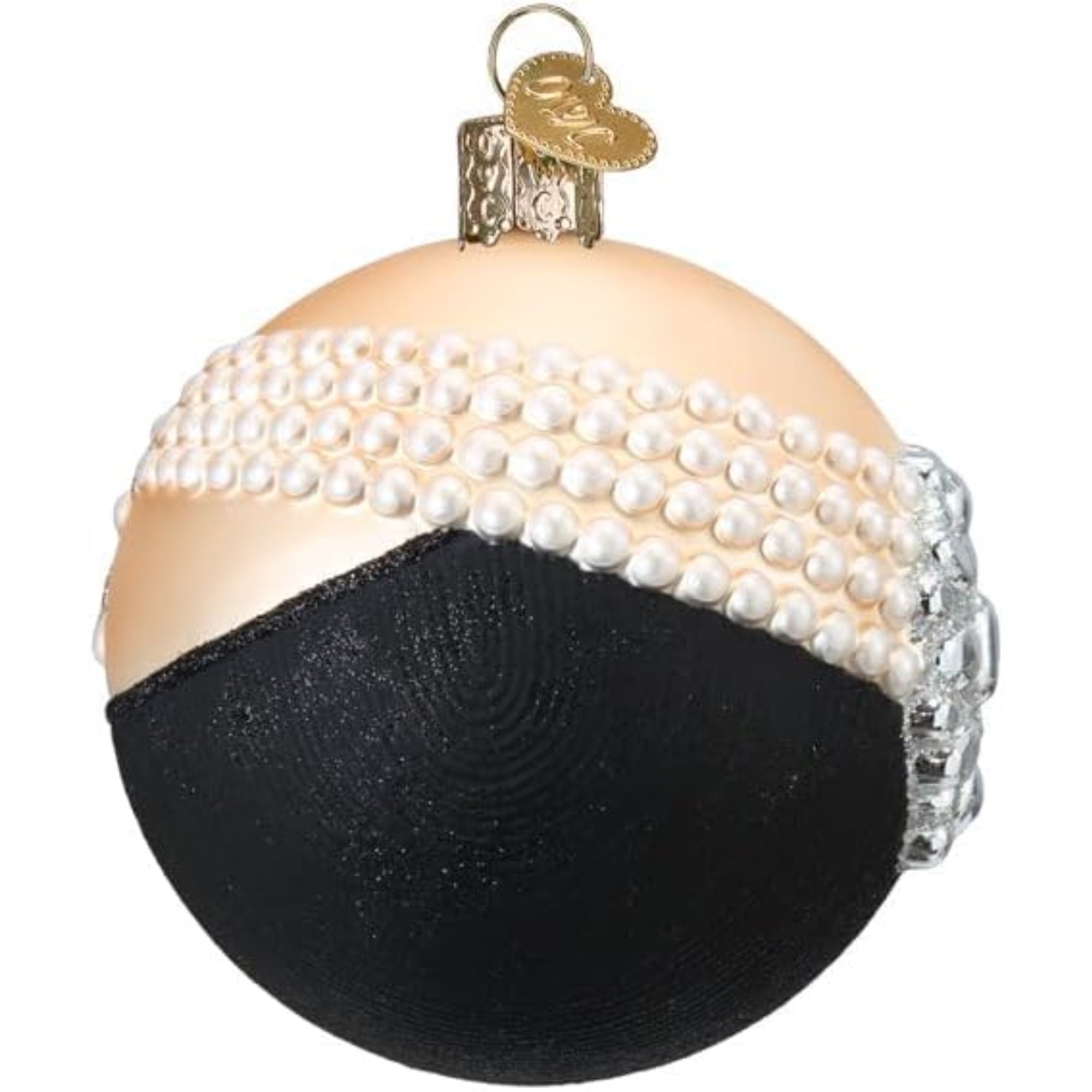 Old World Christmas Blown Glass Ornament for Christmas Tree, Classic Audrey Round (with OWC Gift Box)