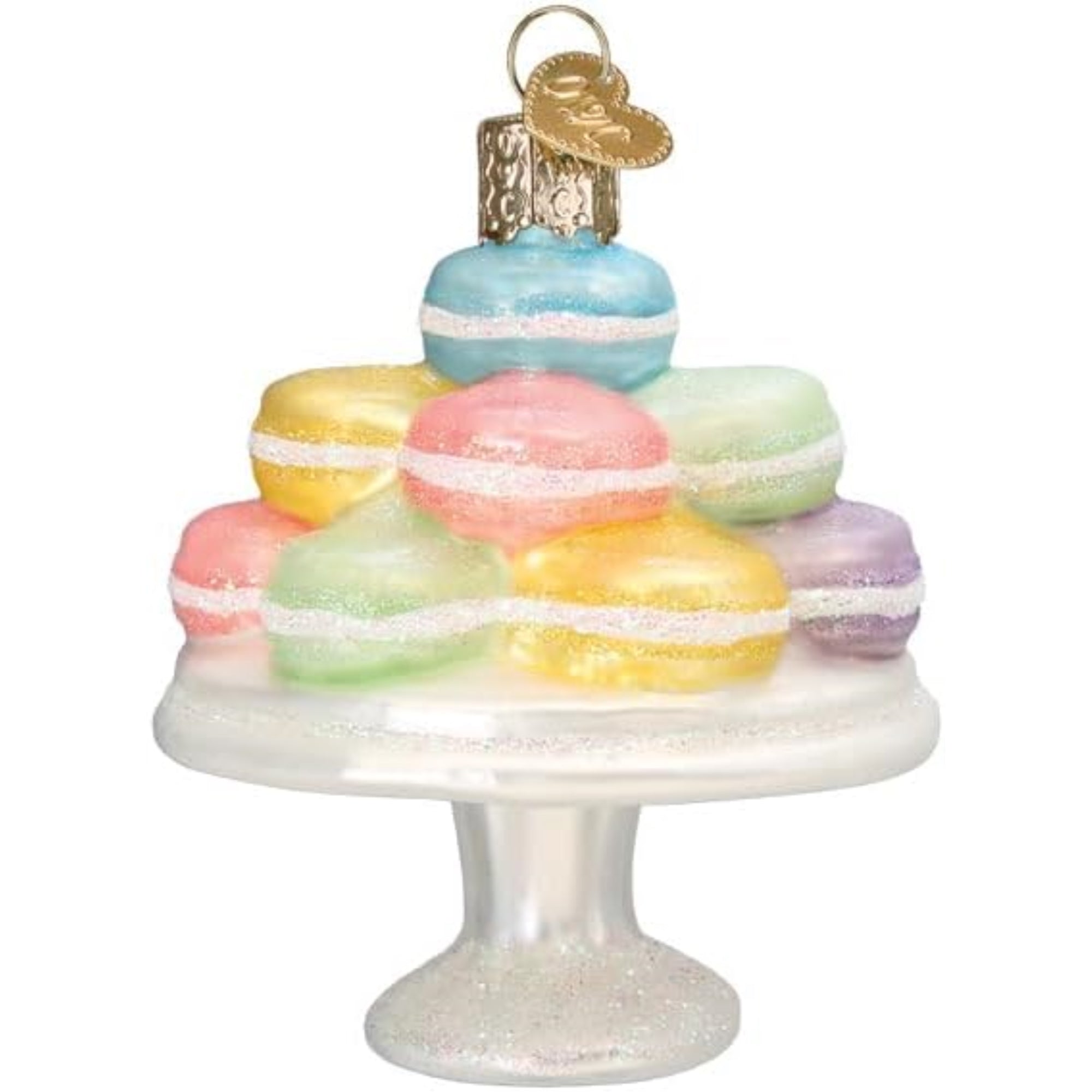 Old World Christmas Blown Glass Ornament for Christmas Tree, Fancy Macarons (with OWC Gift Box)