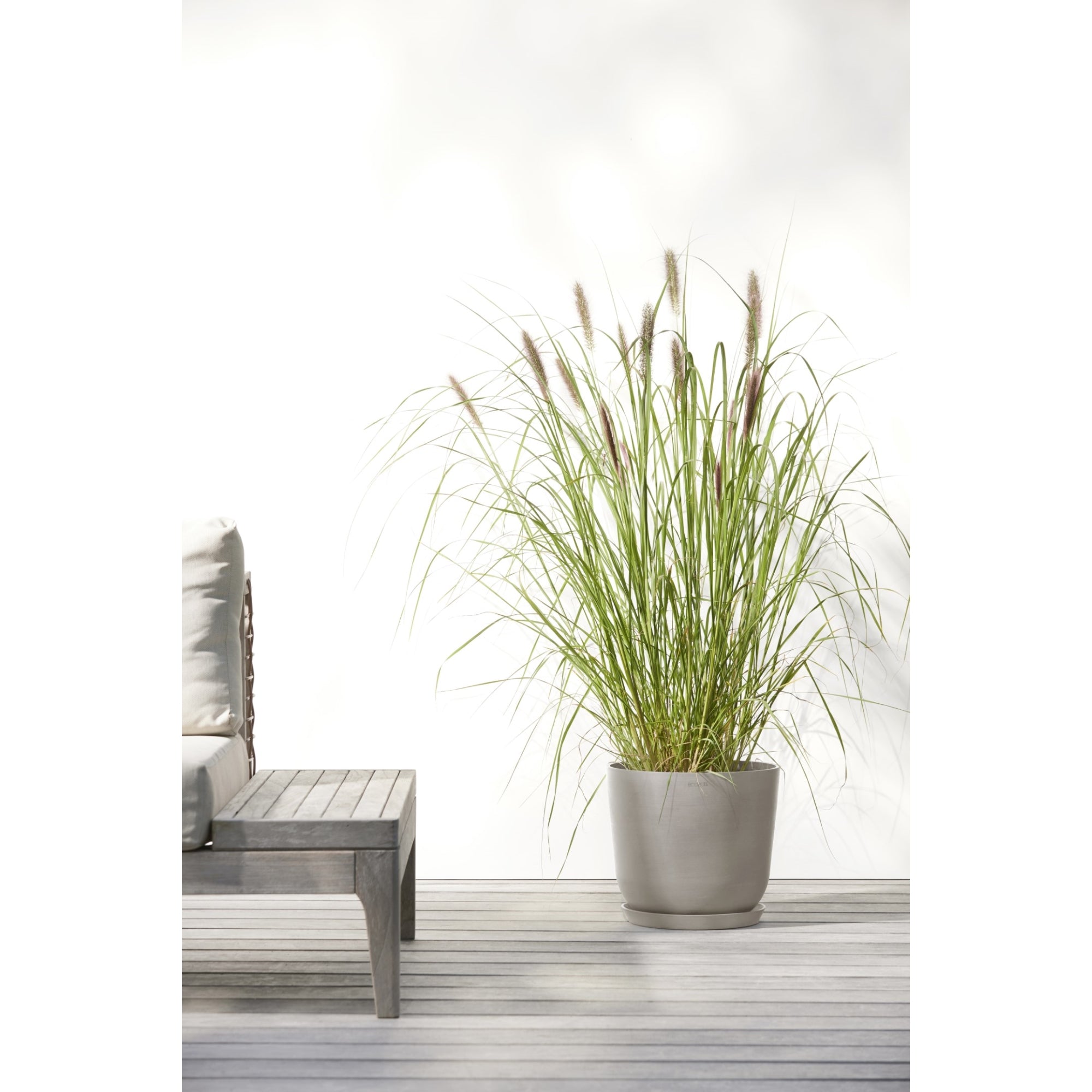 Ecopots Oslo Durable Modern Round Indoor/Outdoor Recycled-Based Composite Flower Pot Planter