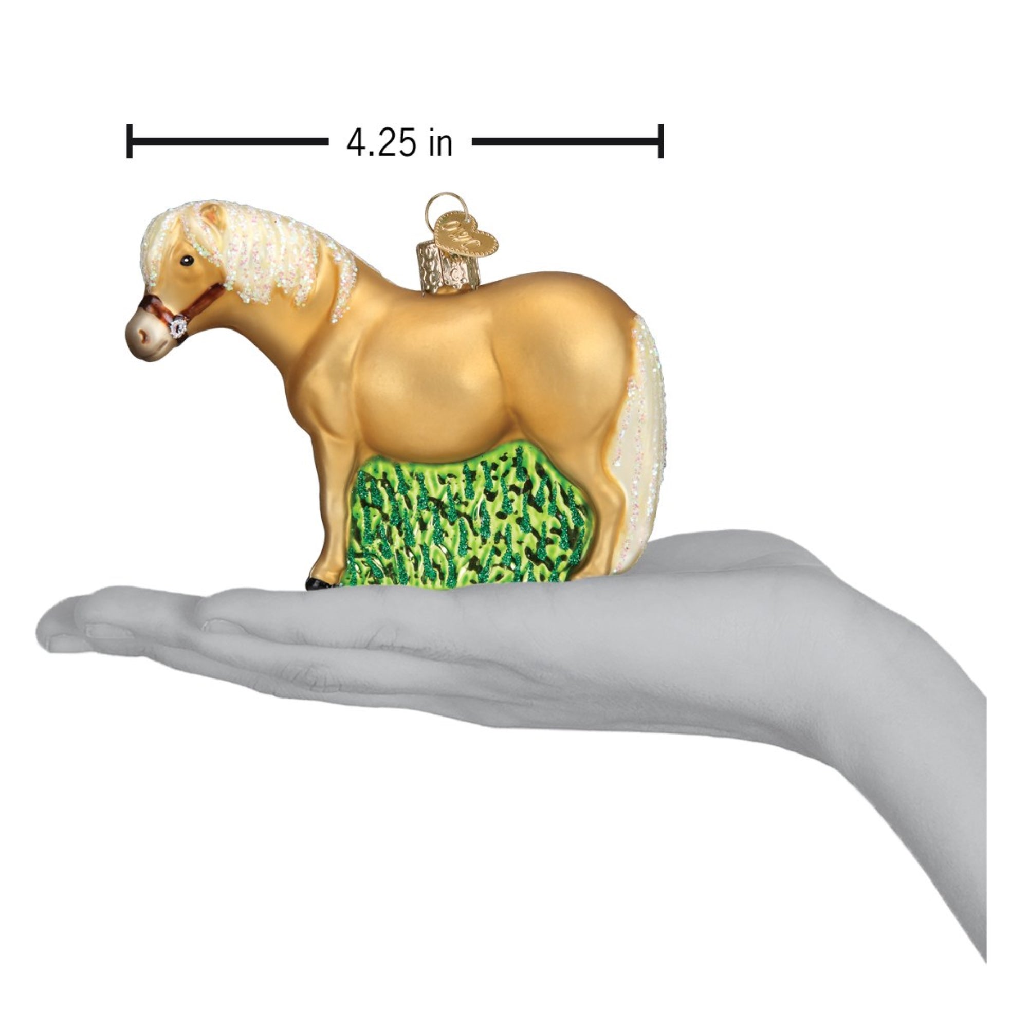 Old World Christmas Blown Glass Ornament for Christmas Tree, Shetland Pony