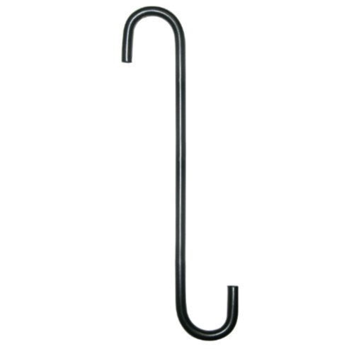 Hookery Black Powder-Coated Steel S-Hook Extension for Indoor/Outdoor Hanging Decor — 8"