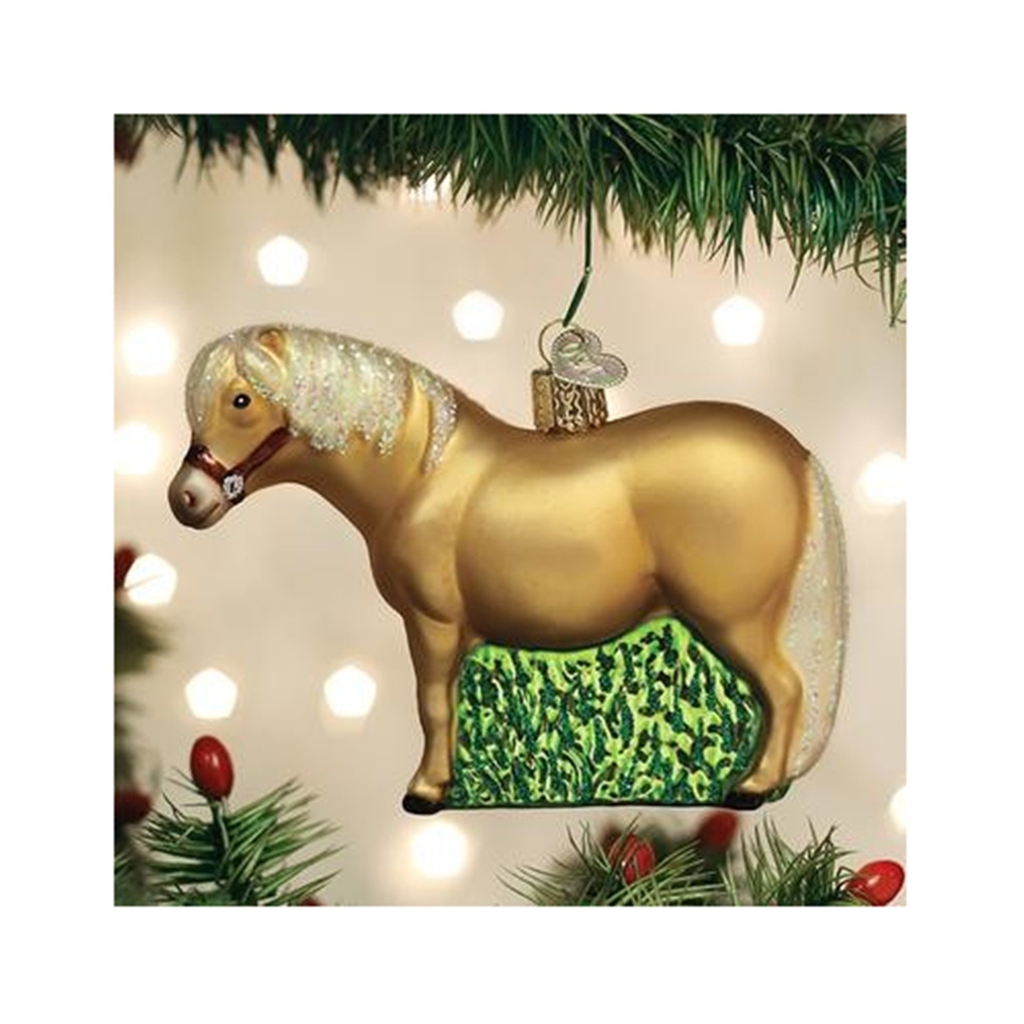 Old World Christmas Blown Glass Ornament for Christmas Tree, Shetland Pony