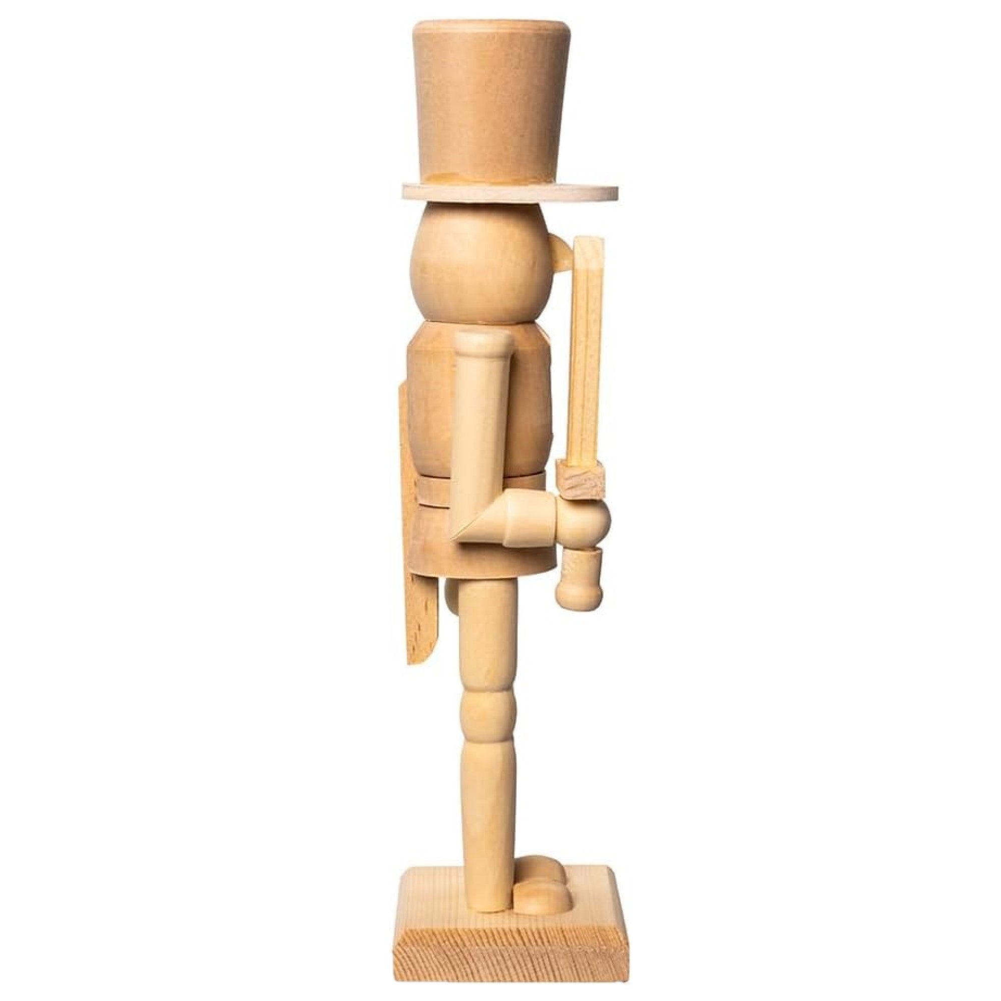 Kurt Adler Wooden Personalizable Plain Nutcracker with Paint, 7in