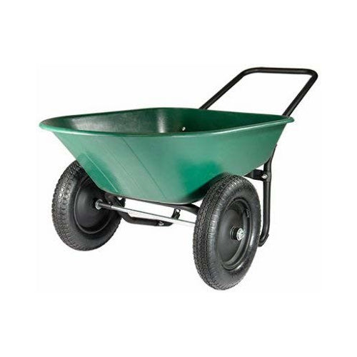 Green Thumb 2 Wheel Poly Wheelbarrow, Green