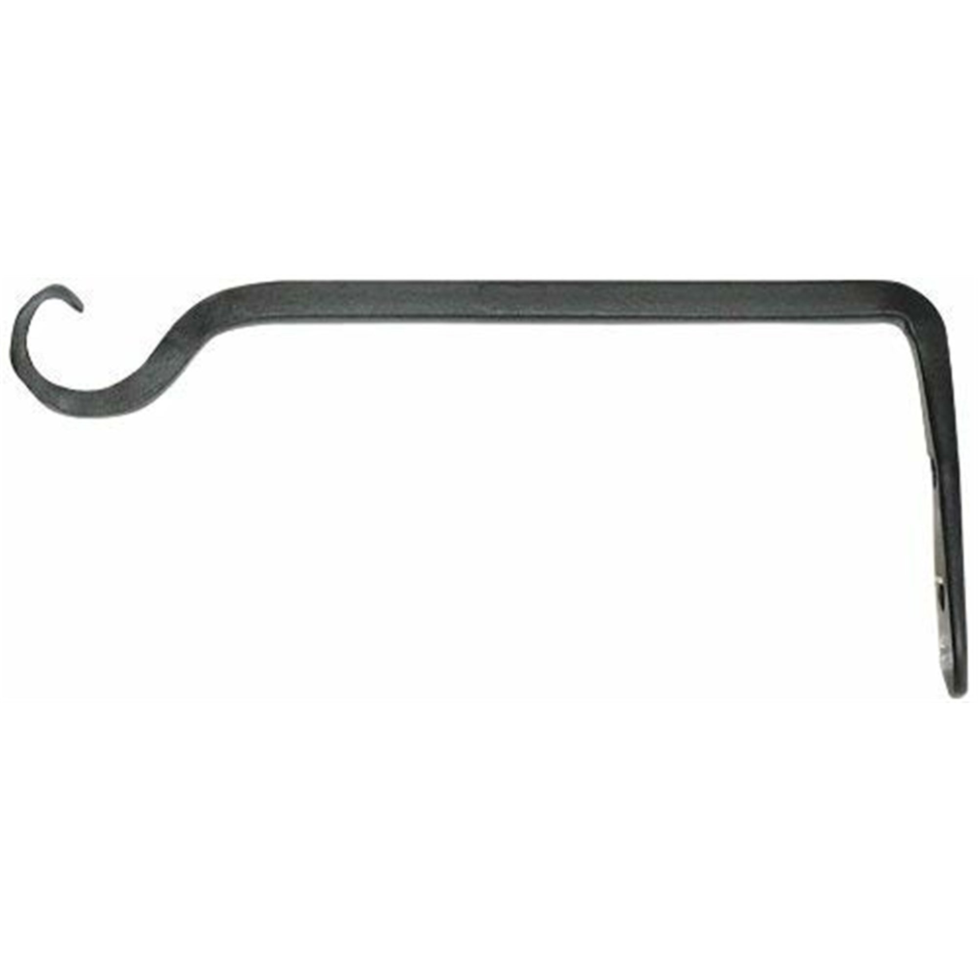 Hookery Powder-Coated Square Steel Straight Wall Mount Hanger Bracket, Upturned Hook — 6"