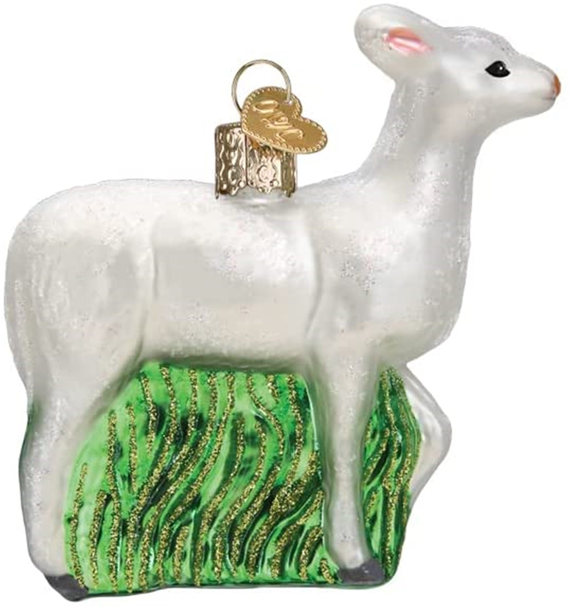 Old World Christmas Blown Glass Ornament for Christmas Tree, Seneca White Deer