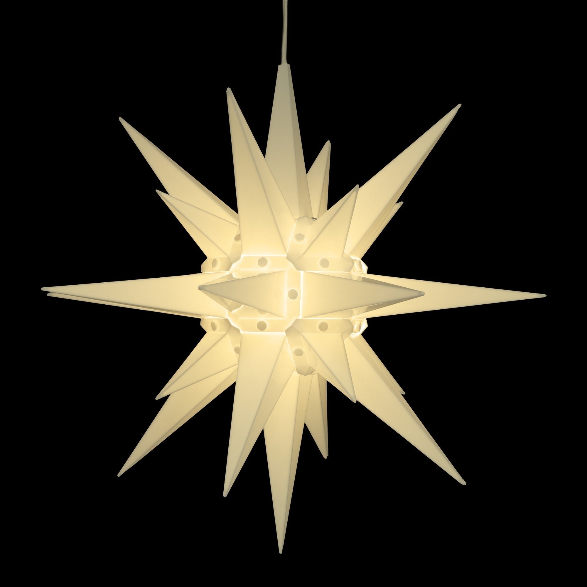CandleCup Outdoor Holiday Moravian Star Light Decoration, Warm White, 18in