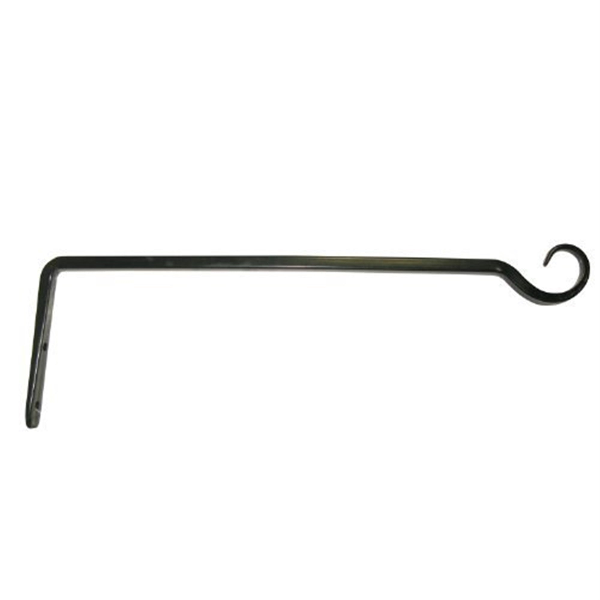 Hookery Straight Upturned Metal Hanger for Feeders or Hanging Baskets – Outdoor Use, Supports up to 30lb, Black, 15"