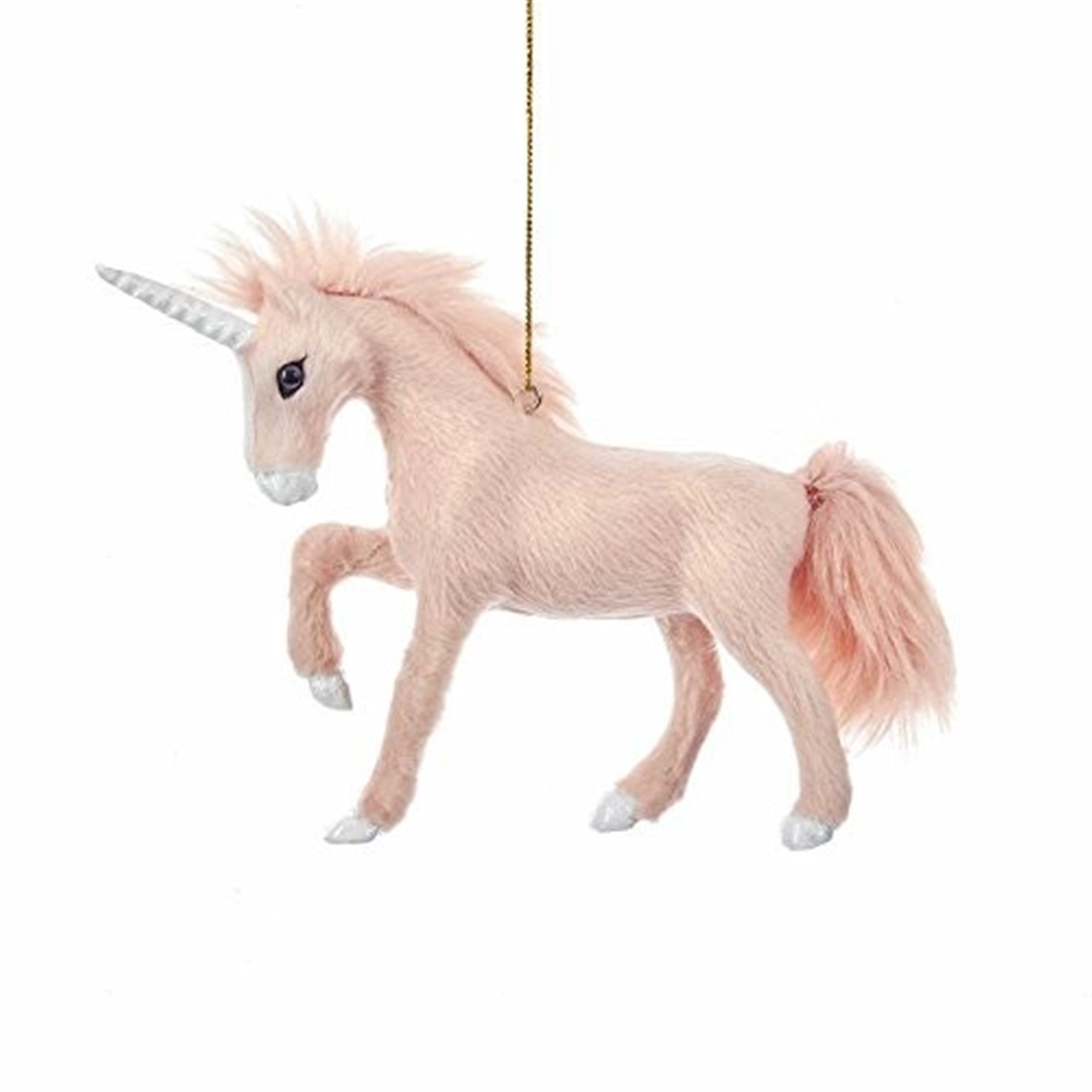 Kurt Adler Plush Ornament for Christmas Tree, Pink Unicorn