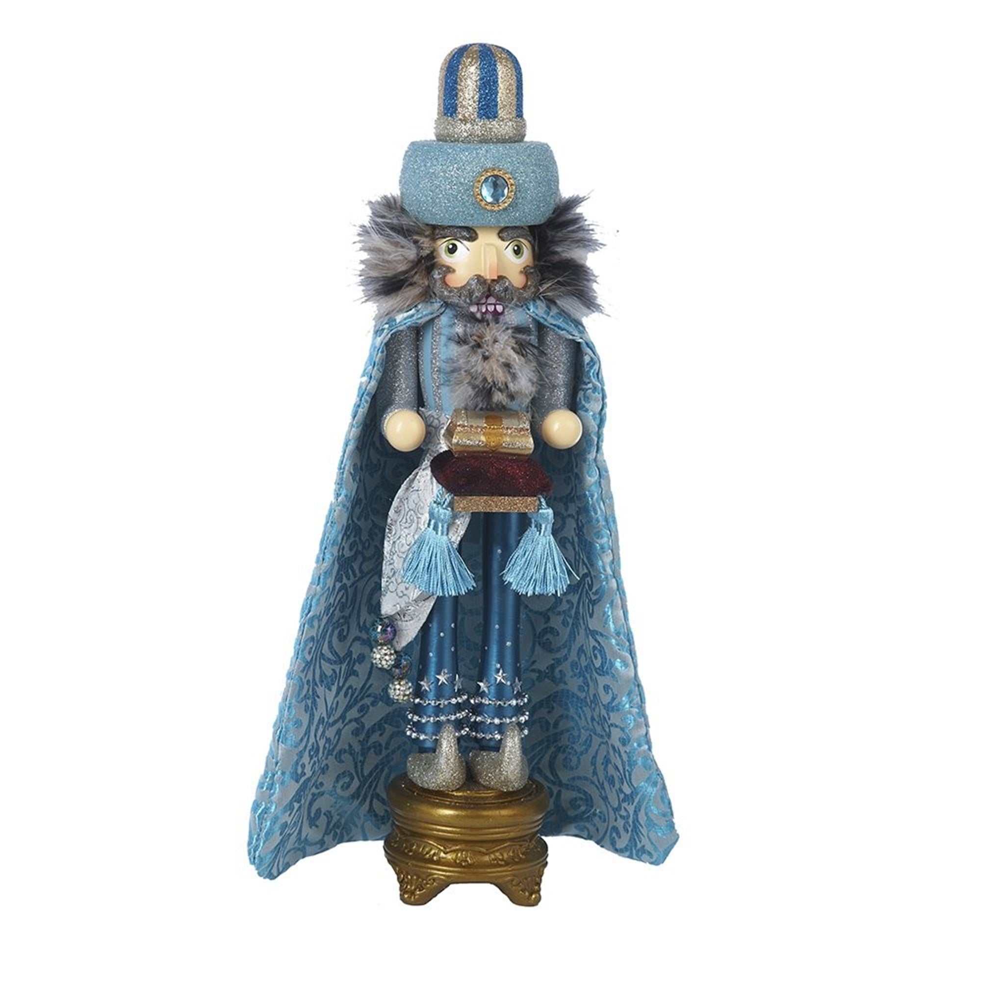 Kurt Adler Hollywood Turquoise King Nutcracker, 18"