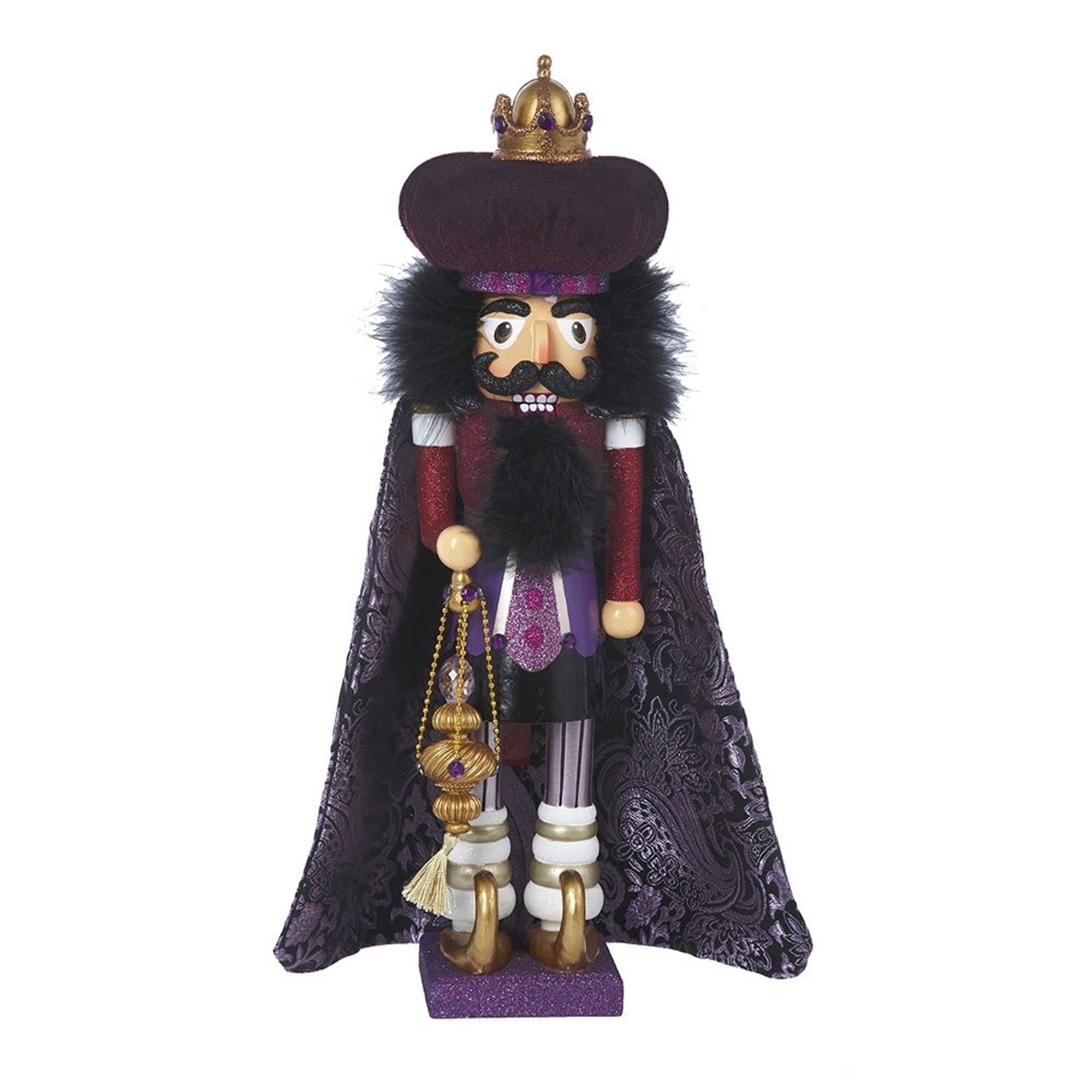 Kurt Adler Hollywood Nutcrackers Hollywood Purple King Nutcracker, 18"
