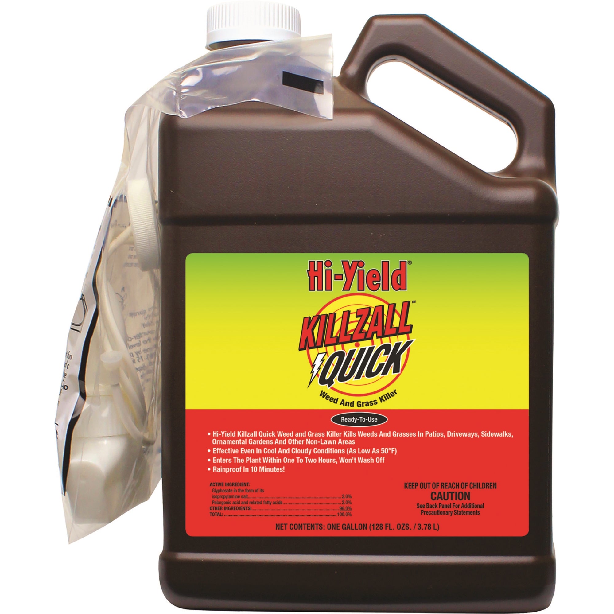 Hi-Yield Killzall Quick Non-Selective Weed and Grass Killer with Sprayer, 1 Gal