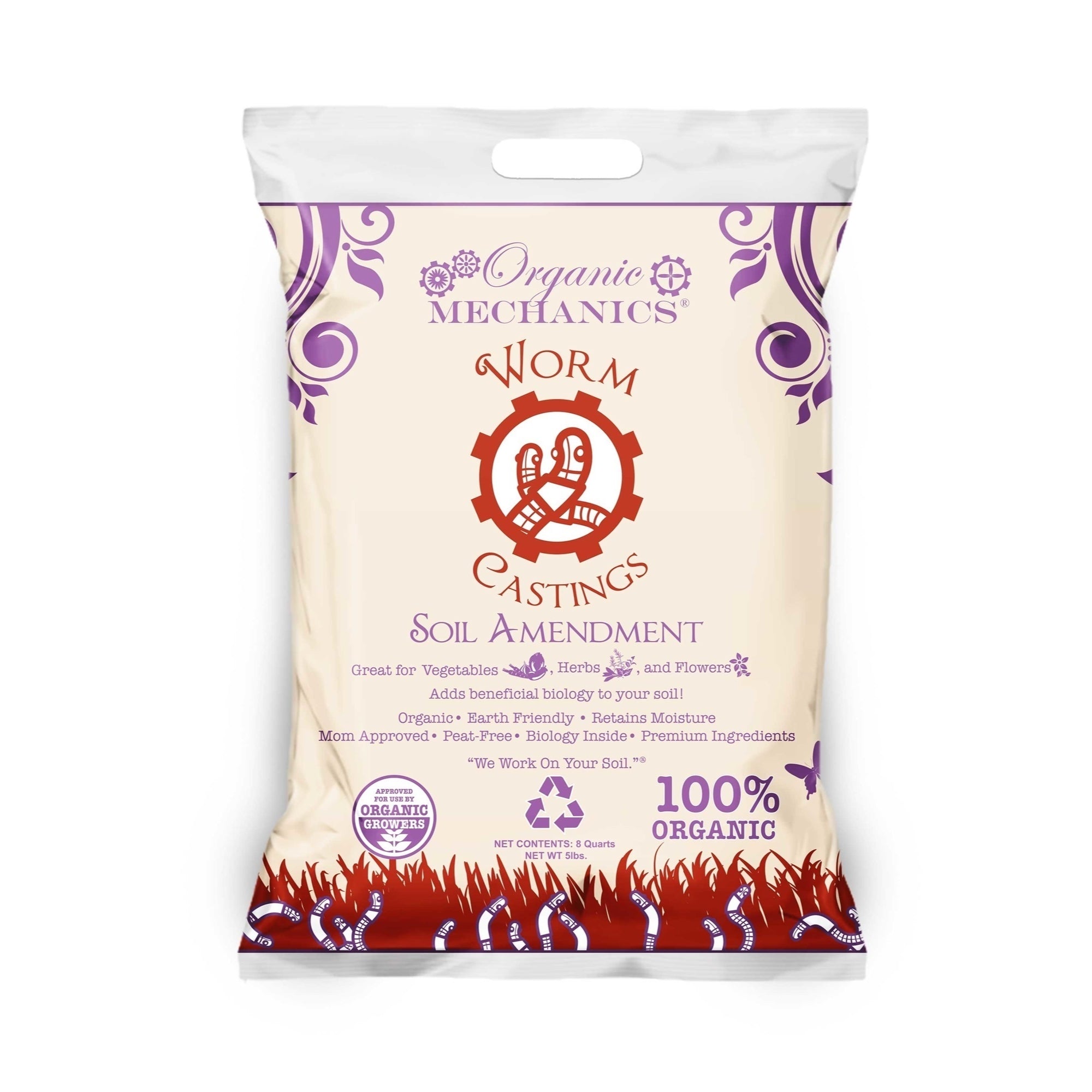 Organic Mechanics Worm Castings Soil Amendment