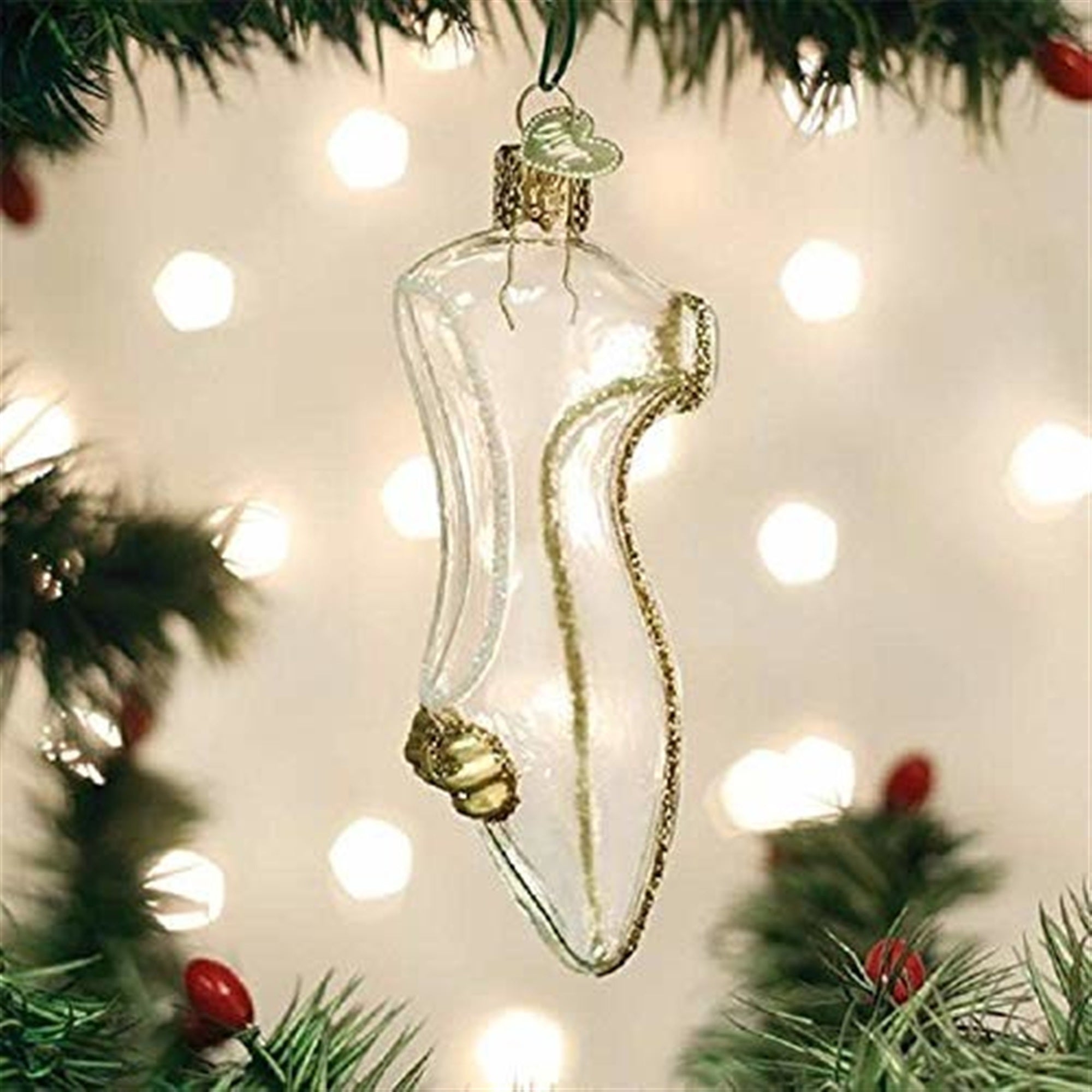 Old World Christmas Glass Blown Cinderella Slipper Ornament