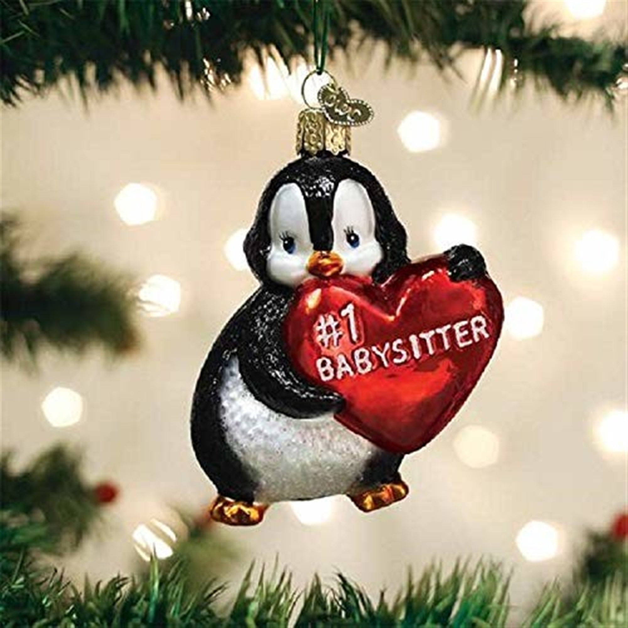 Old World Christmas Blown Glass Ornament for Christmas Tree, Best Babysitter