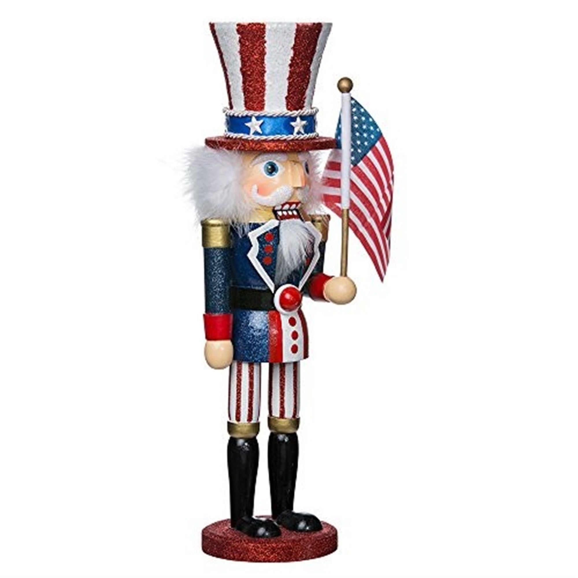 Kurt Adler Wooden Uncle Sam Nutcracker, Hollywood Collection, 15