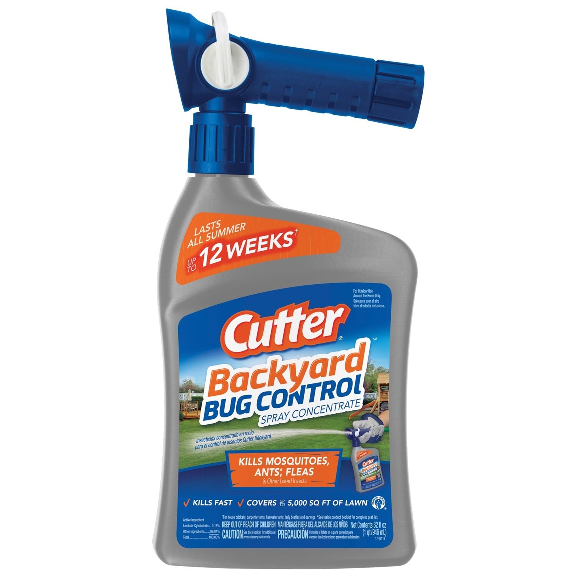 Cutter Backyard Bug Control Ready to Spray Concentrate, 5M Coverage, 32 fl oz