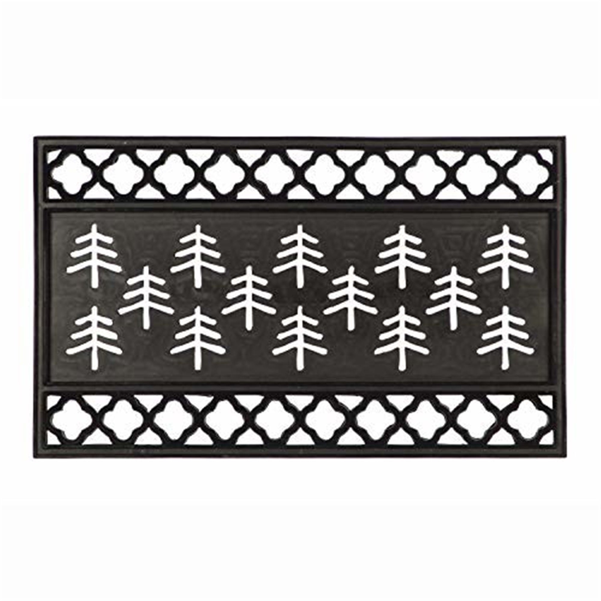 Evergreen Flag Flocked Quatrefoil Kensington Switch Mat Tray, 30 x 1 x 18"