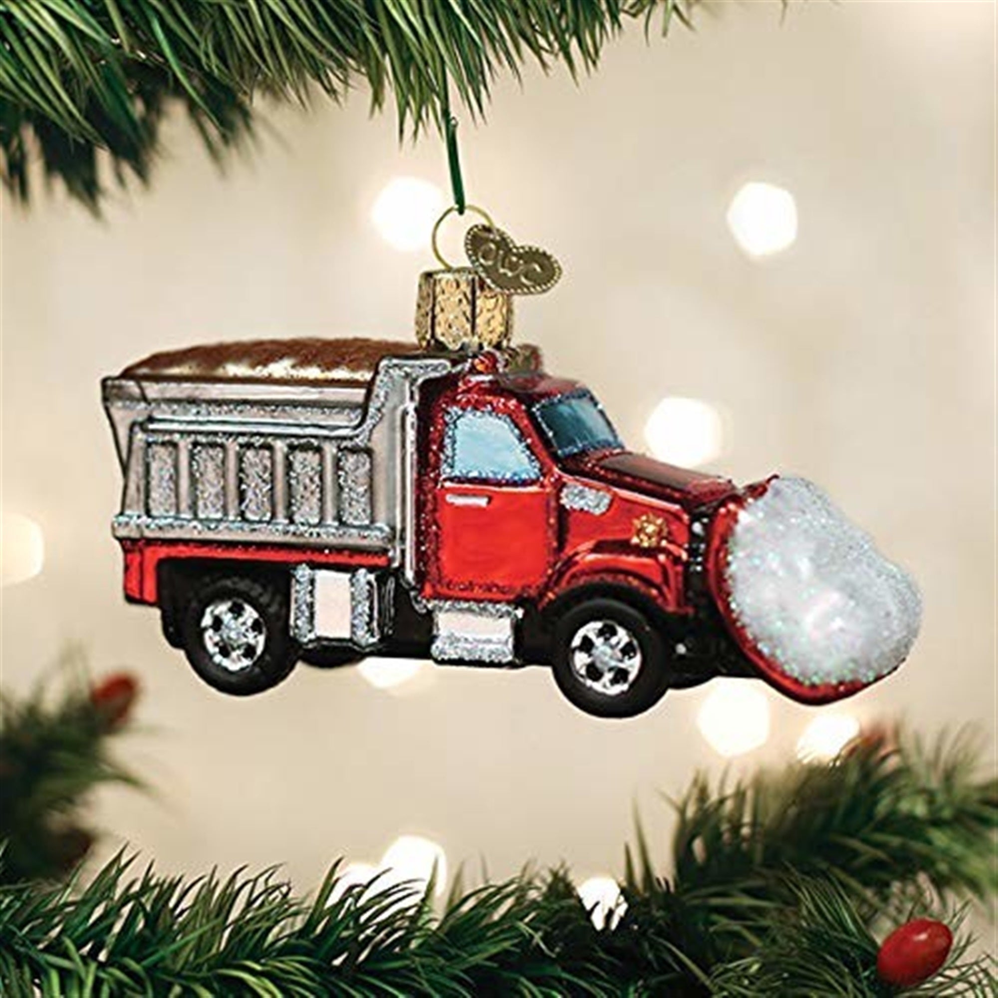 Old World Christmas Blown Glass Ornament for Christmas Tree, Snow Plow