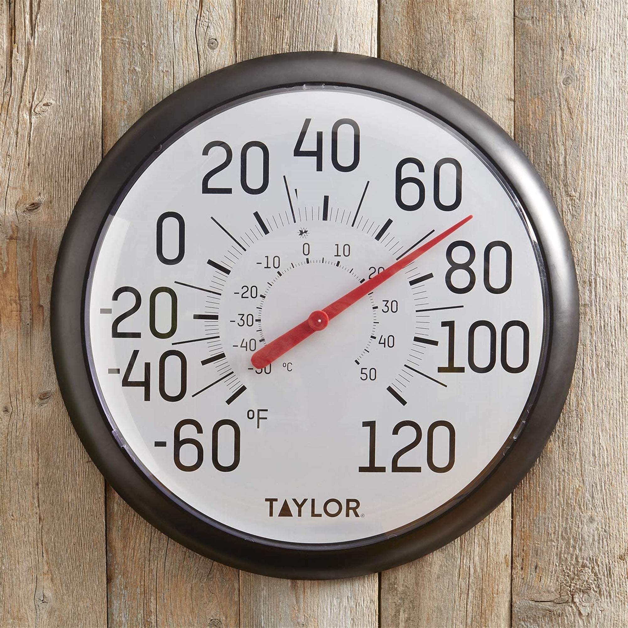 Taylor Precision Products 6700 Big & Bold Wall Thermometer, One Size, Black